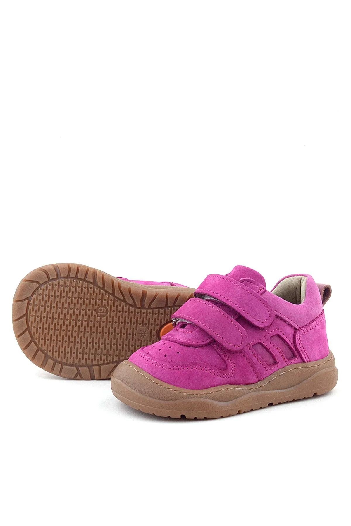 Schaggy Hakiki Deri Fuşya Bebek Spor Ayakkabı
