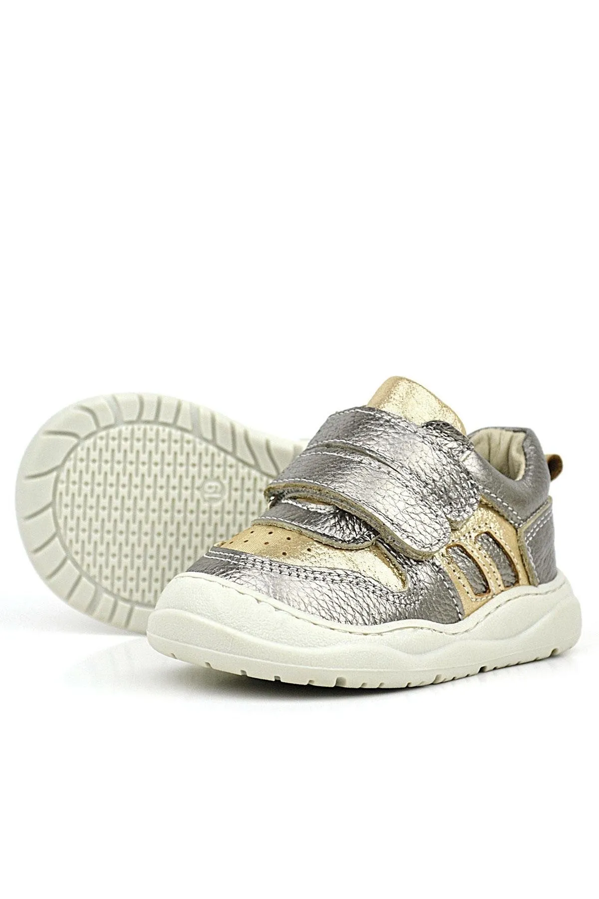 Schaggy Hakiki Deri Gold Bebek Spor Ayakkabı