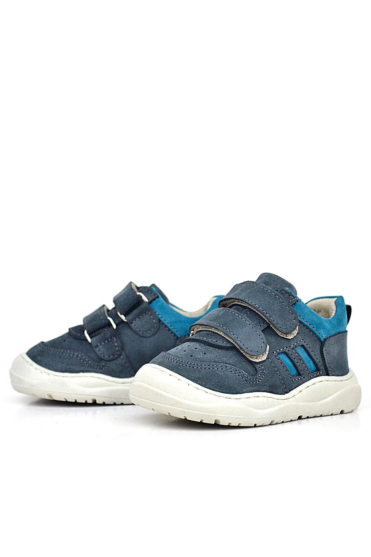Schaggy Hakiki Deri Gri Bebek Spor Ayakkabı