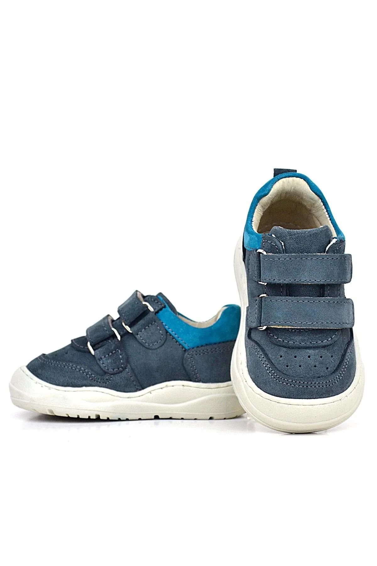 Schaggy Hakiki Deri Gri Bebek Spor Ayakkabı