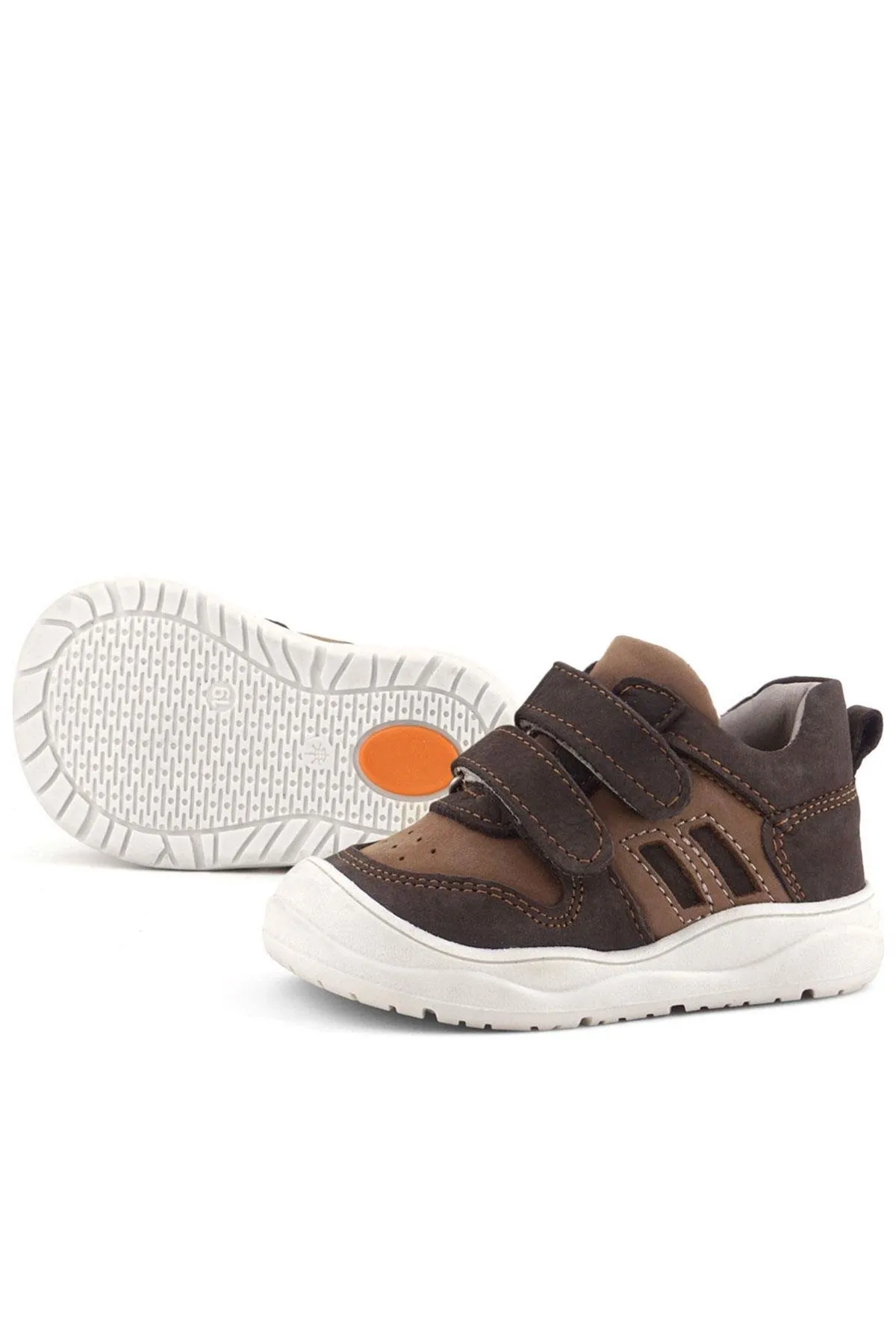 Schaggy Hakiki Deri Kahve Bebek Spor Ayakkabı