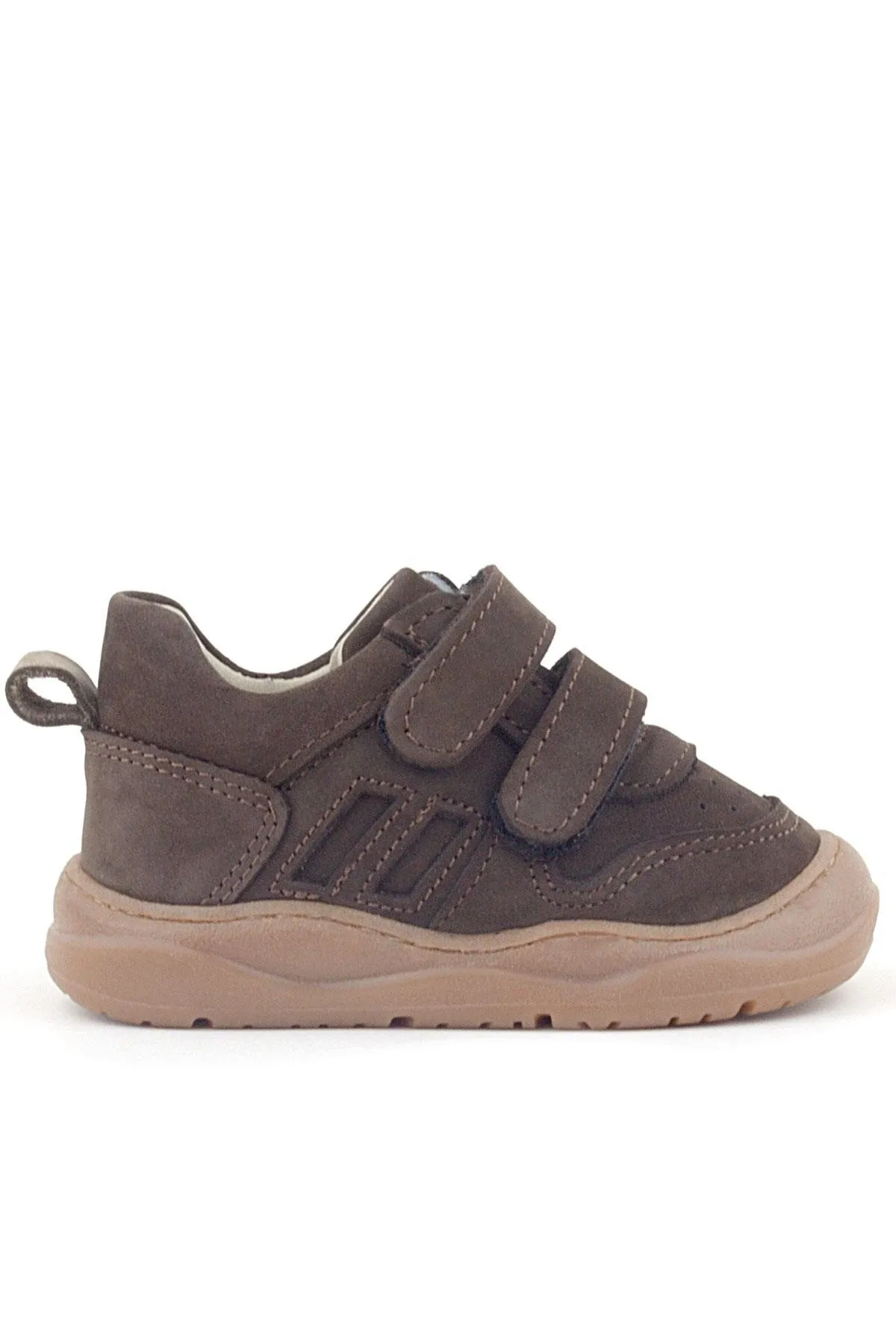 Schaggy Hakiki Deri Koyu Kahve Cırtlı Bebek Spor Ayakkabı