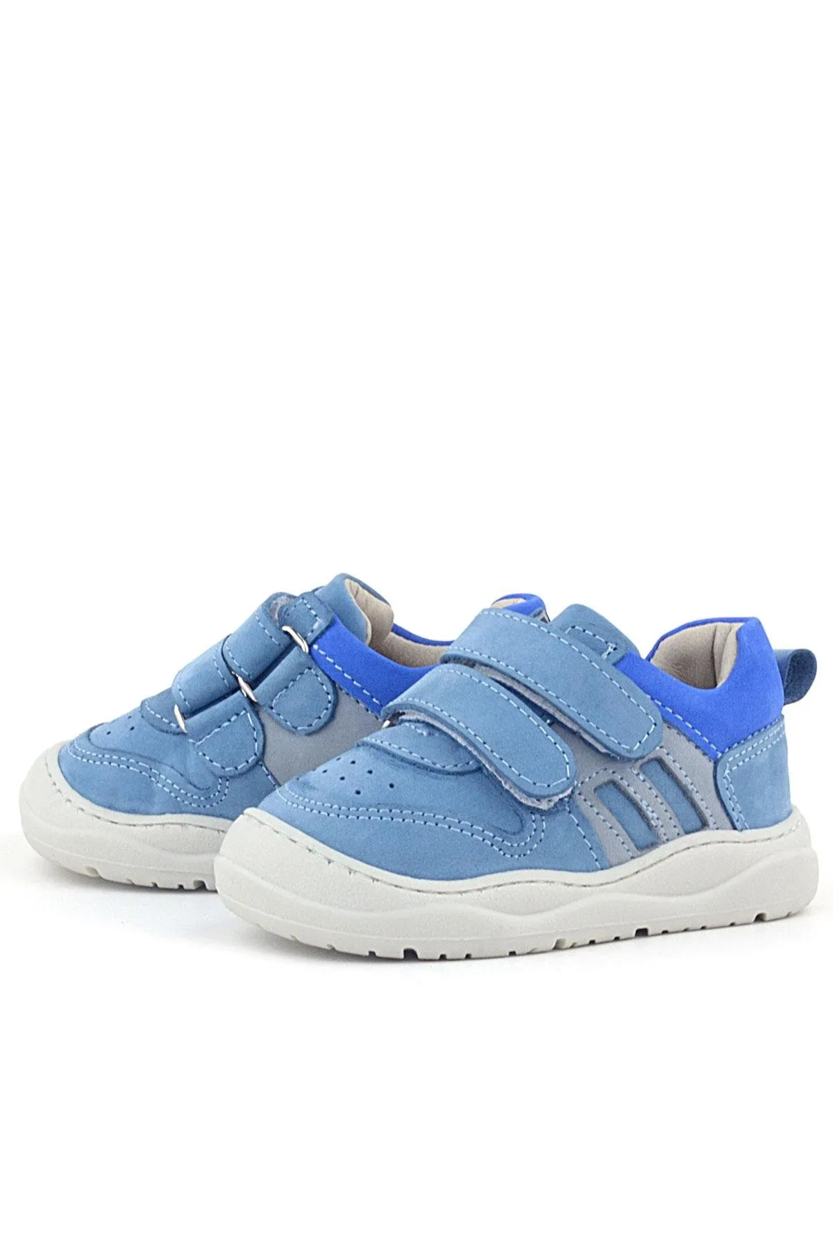 Schaggy Hakiki Deri Mavi Bebek Spor Ayakkabı