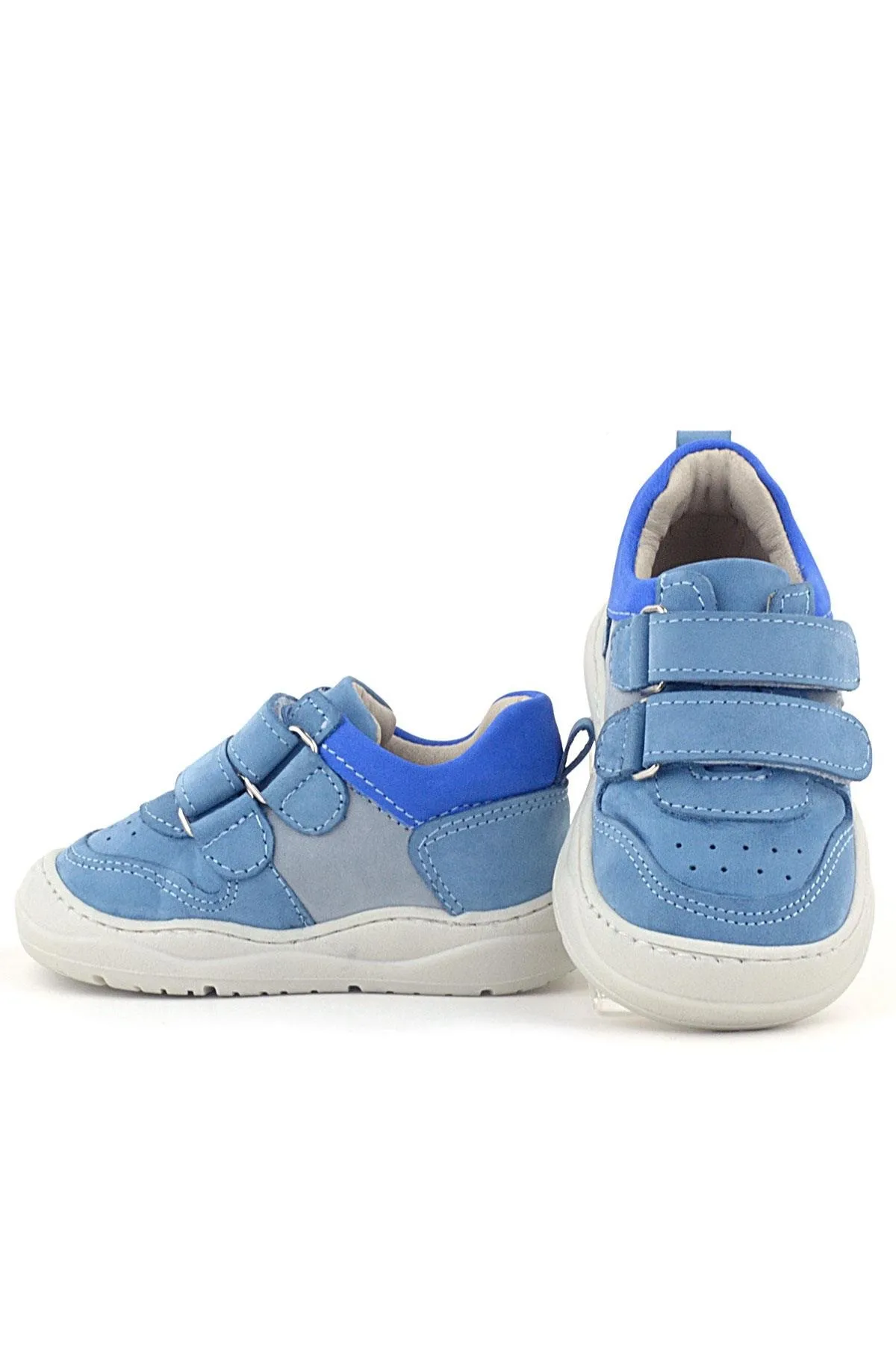 Schaggy Hakiki Deri Mavi Bebek Spor Ayakkabı