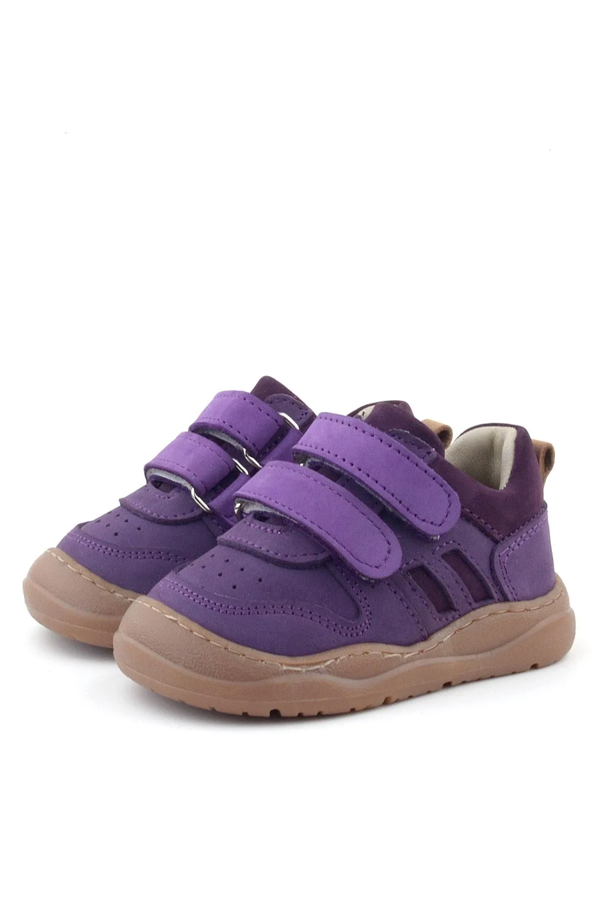Schaggy Hakiki Deri Mor Kız Bebek Spor Ayakkabı