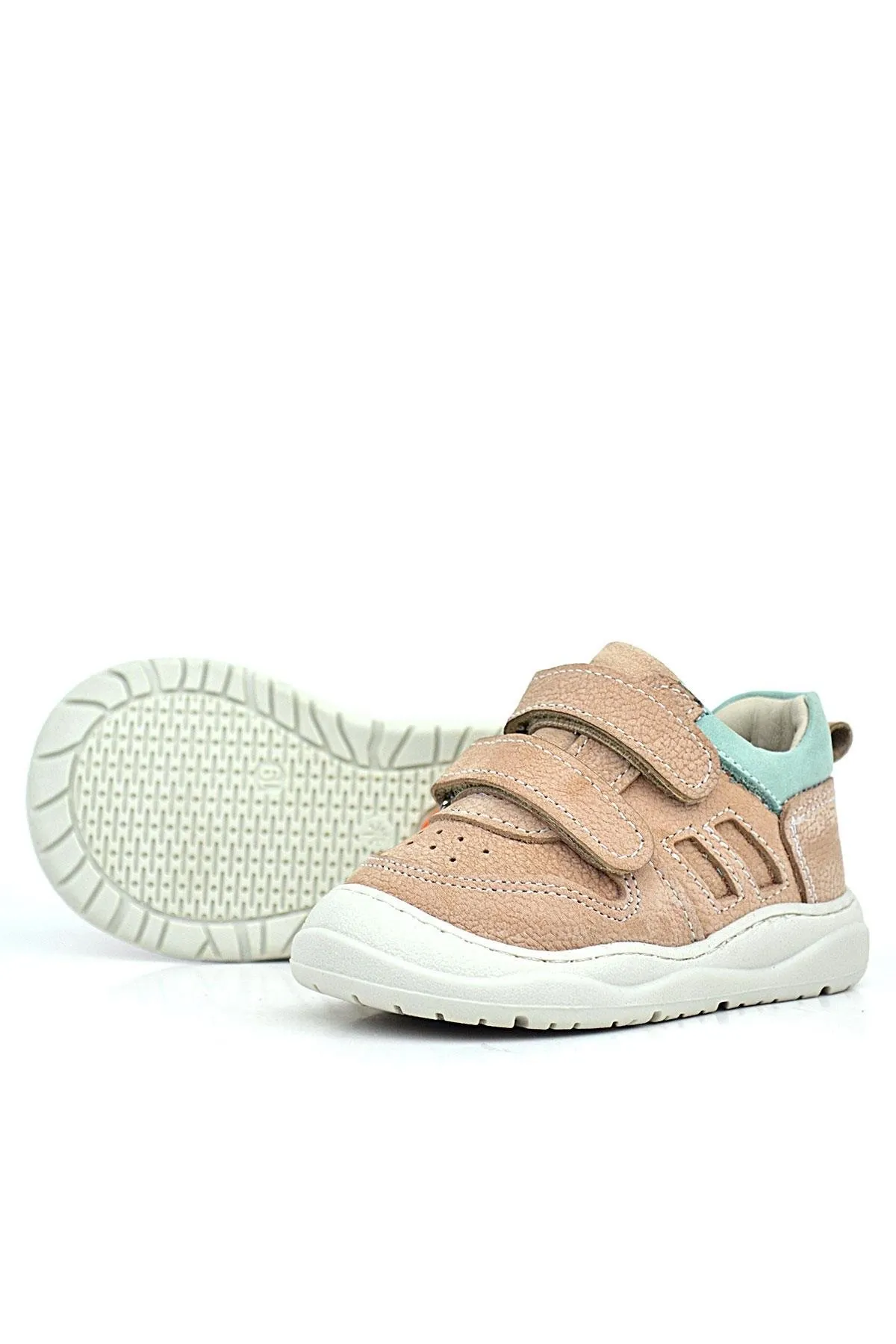 Schaggy Hakiki Deri Pudra Bebek Spor Ayakkabı