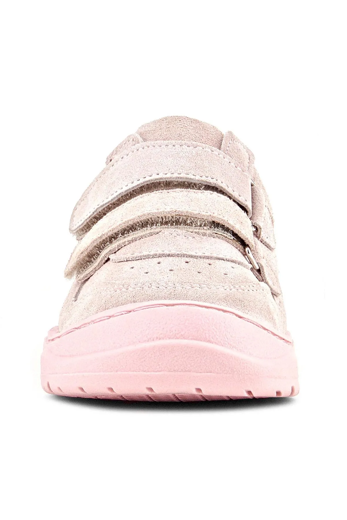 Schaggy Hakiki Deri Pudra Pembe Cırtlı Bebek Spor Ayakkabı
