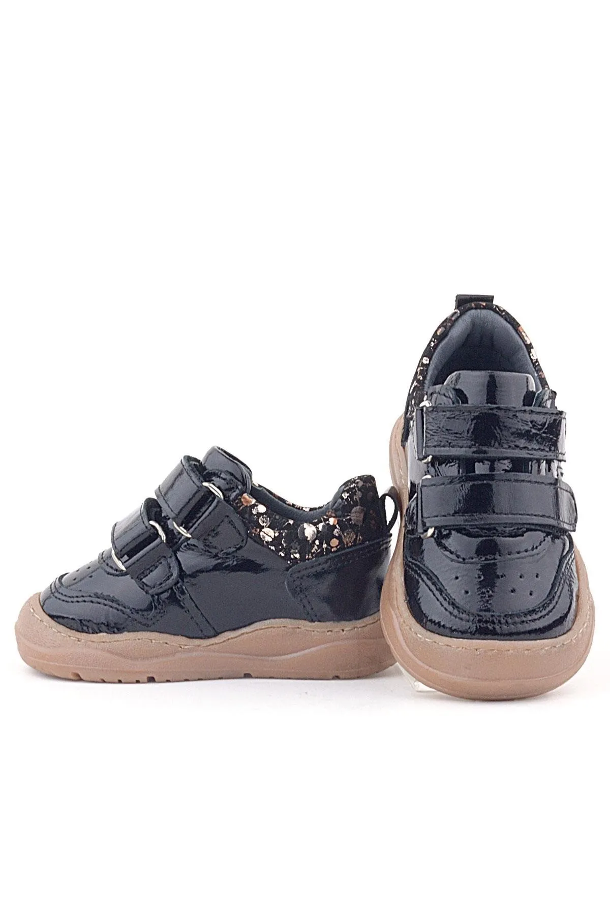 Schaggy Hakiki Deri Siyah Rugan Bebek Spor Ayakkabı