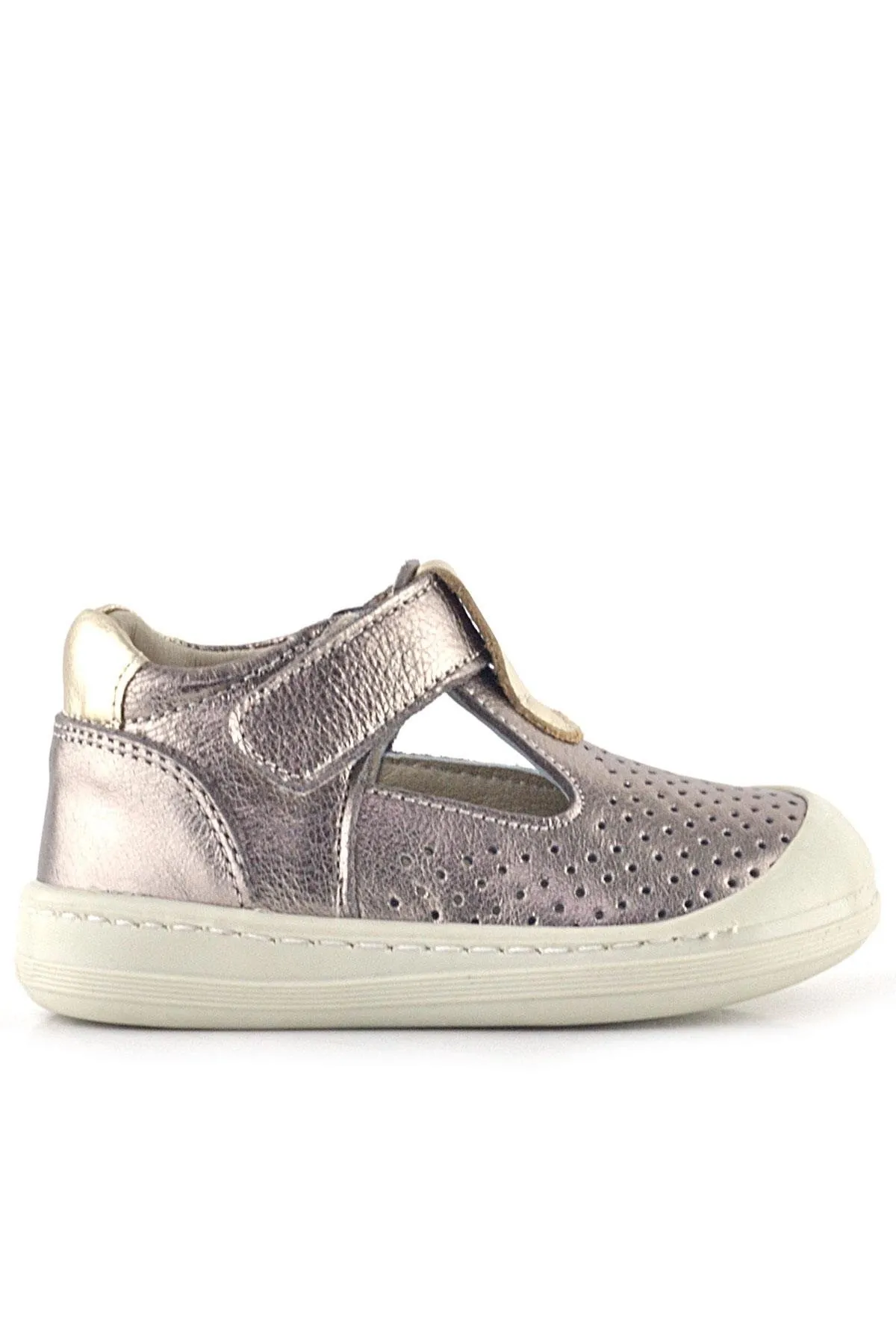 Shaun Hakiki Deri Altın Cırtlı Anatomik Kız Bebek Sandalet