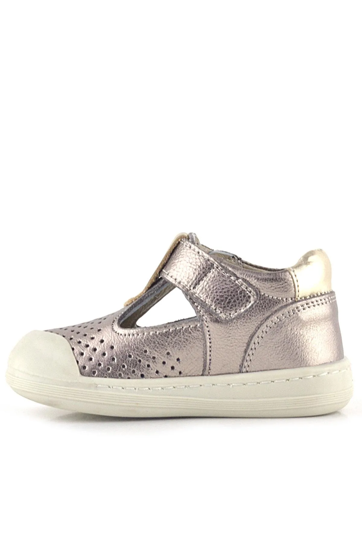 Shaun Hakiki Deri Altın Cırtlı Anatomik Kız Bebek Sandalet