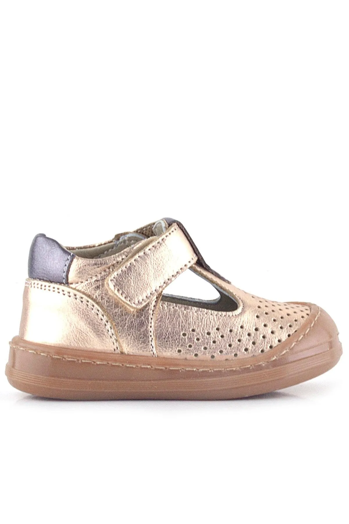 Shaun Hakiki Deri Bakır Cırtlı Anatomik Kız Bebek Sandalet