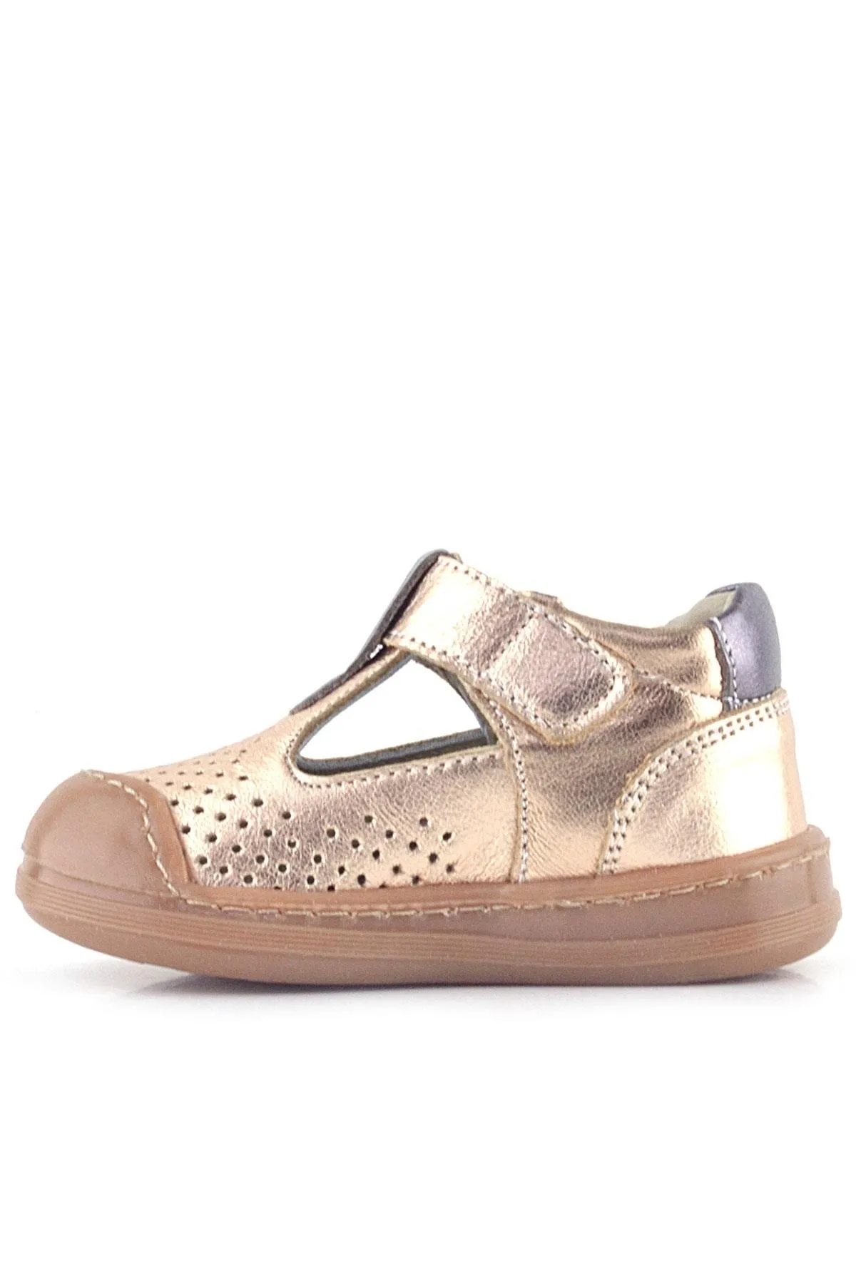 Shaun Hakiki Deri Bakır Cırtlı Anatomik Kız Bebek Sandalet