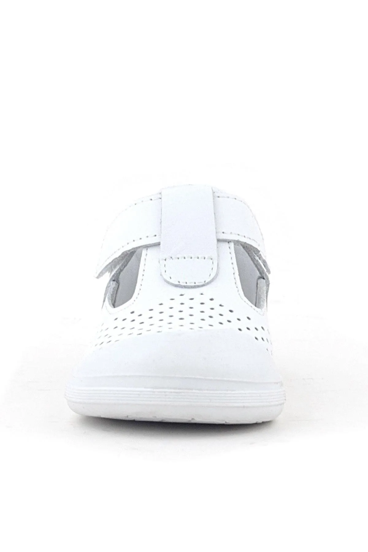 Shaun Hakiki Deri Beyaz Cilt Cırtlı Anatomik Bebek Sandalet