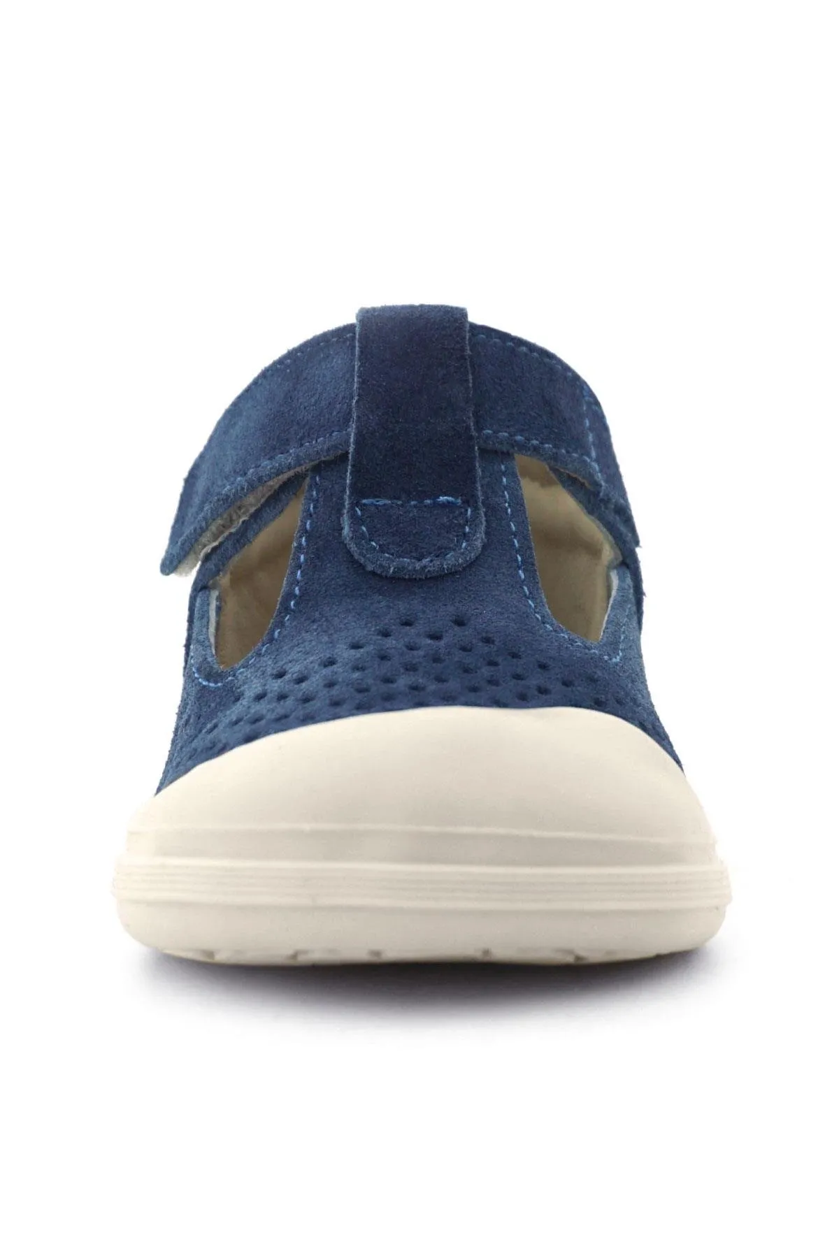 Shaun Hakiki Deri Lacivert Beyaz Cırtlı Anatomik Bebek Sandalet