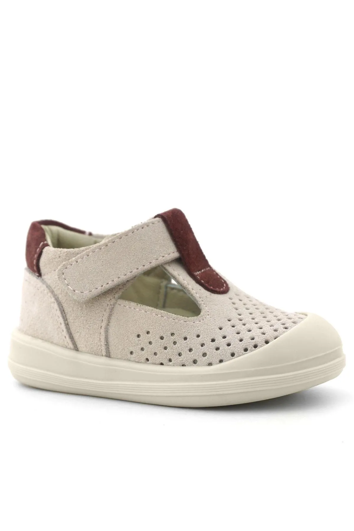 Shaun Hakiki Deri Lila Mor Cırtlı Anatomik Bebek Sandalet