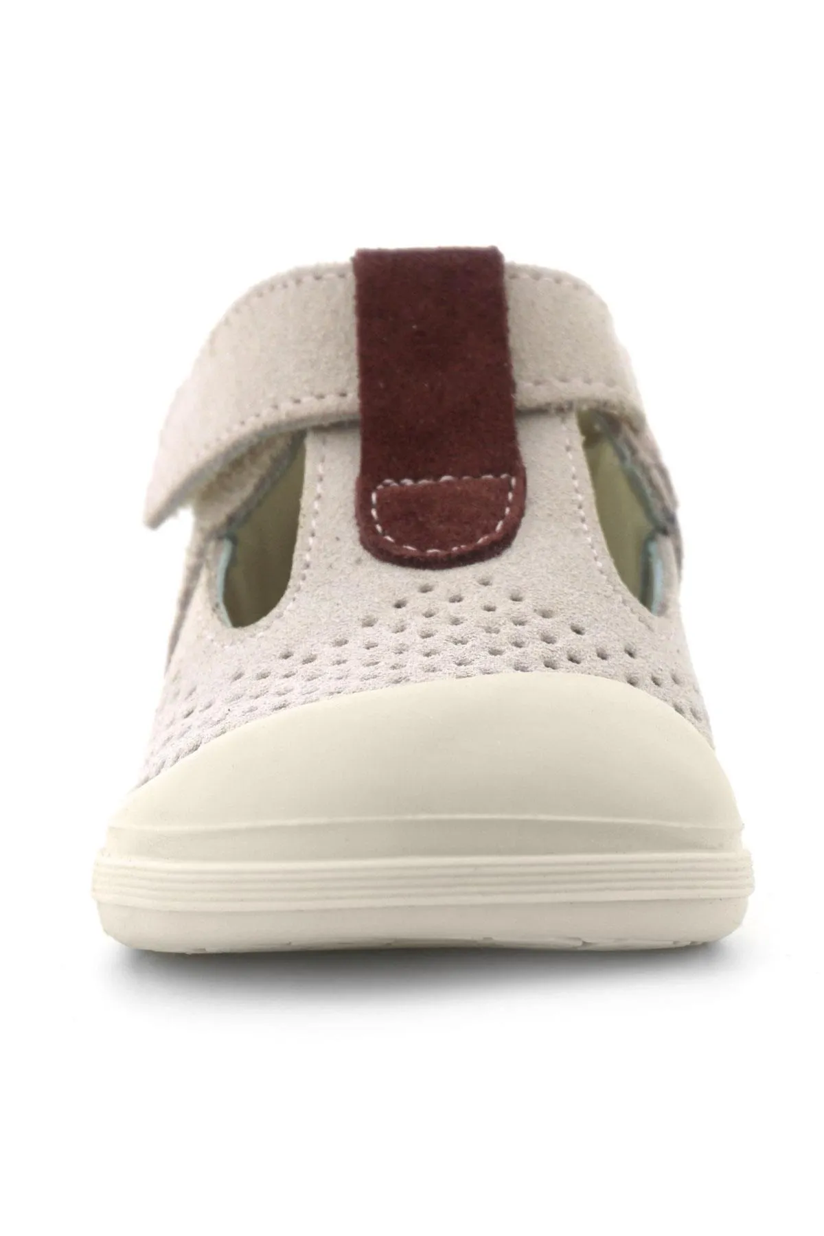 Shaun Hakiki Deri Lila Mor Cırtlı Anatomik Bebek Sandalet