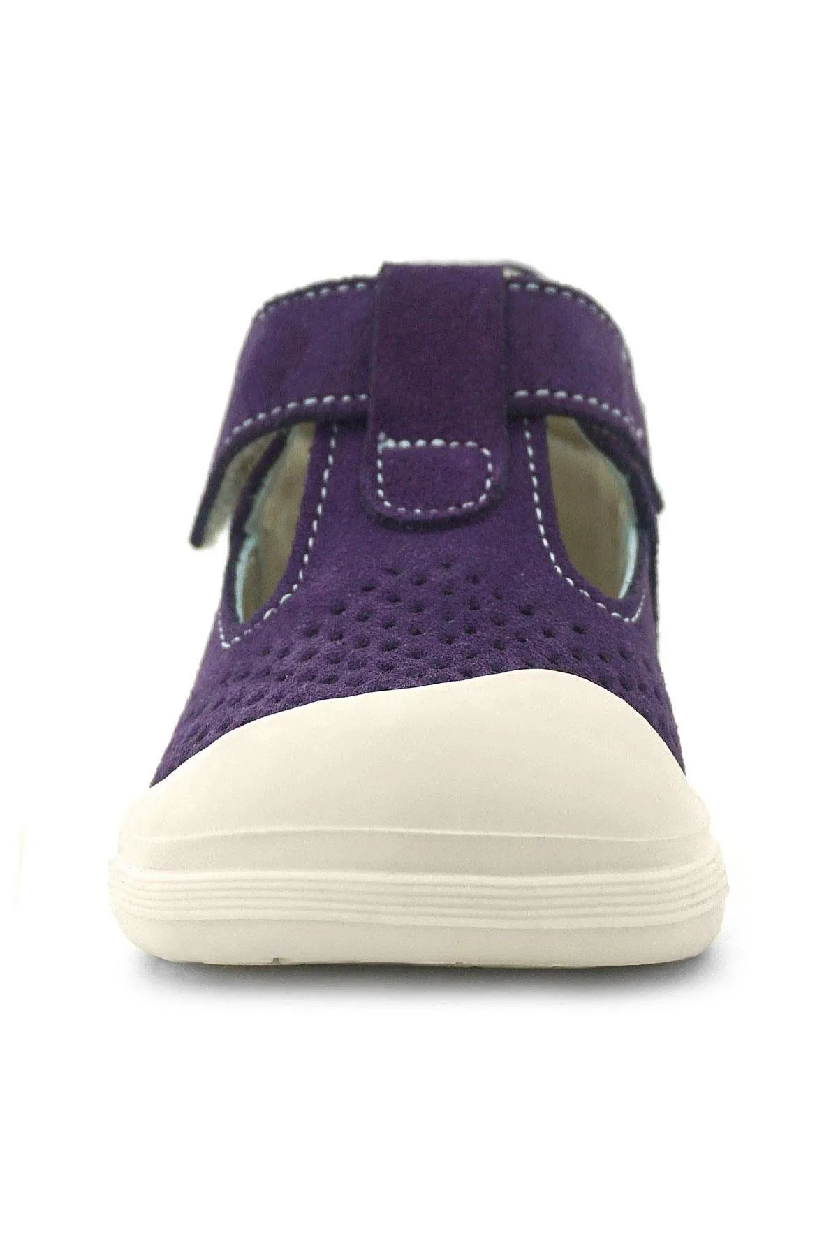 Shaun Hakiki Deri Mor Beyaz Cırtlı Anatomik Bebek Sandalet