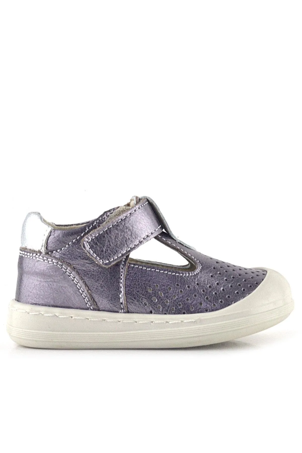 Shaun Hakiki Deri Platin Cırtlı Anatomik Kız Bebek Sandalet