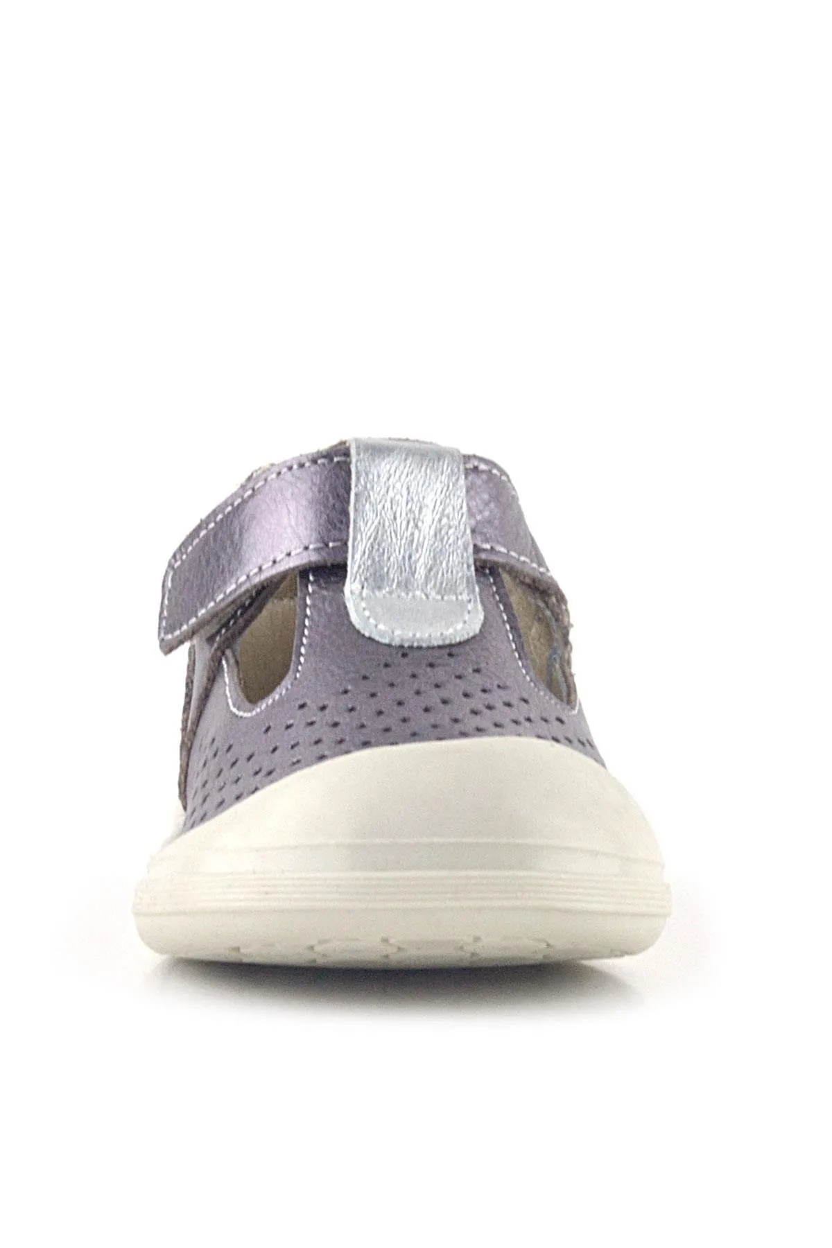 Shaun Hakiki Deri Platin Cırtlı Anatomik Kız Bebek Sandalet