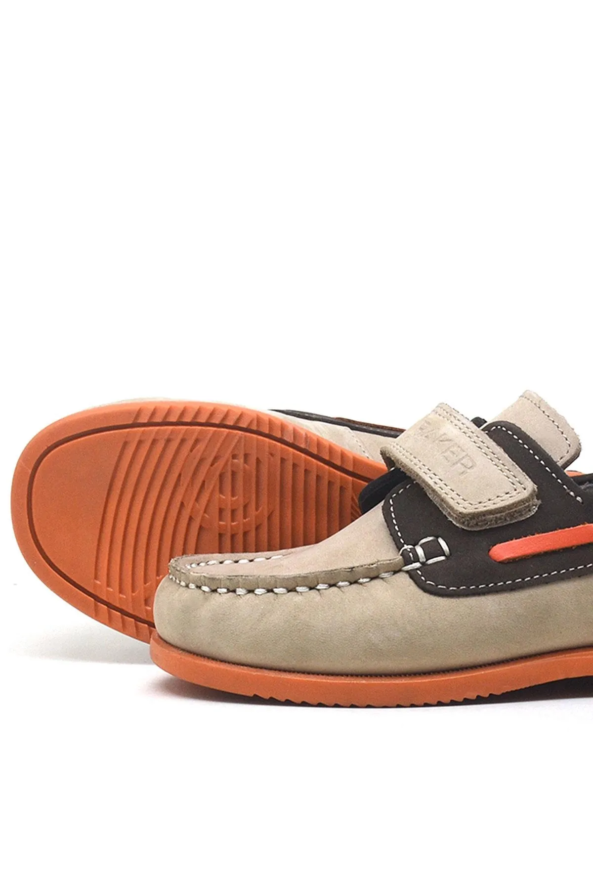 Simurg Hakiki Deri Kum Kahve Günlük Erkek Çocuk Ayakkabı