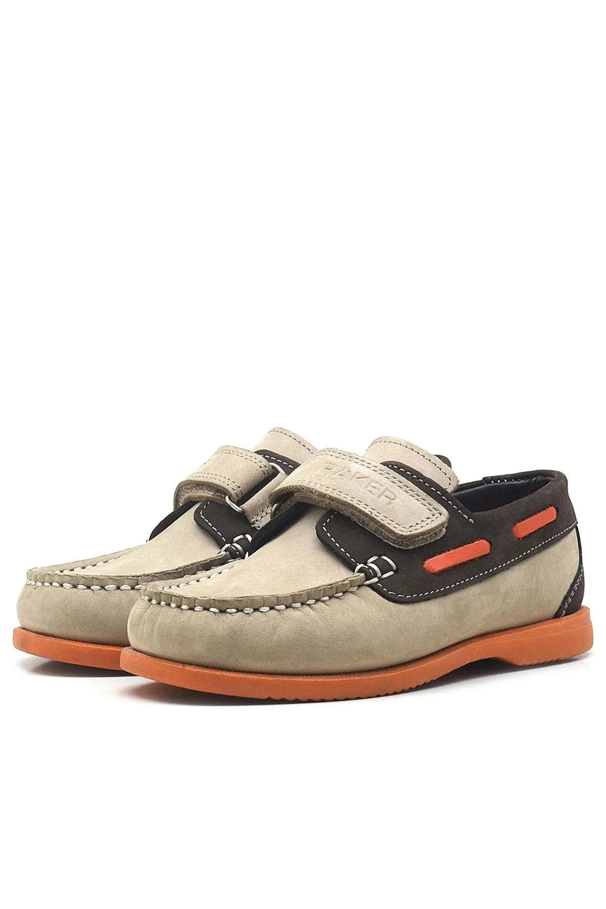 Simurg Hakiki Deri Kum Kahve Günlük Erkek Çocuk Ayakkabı