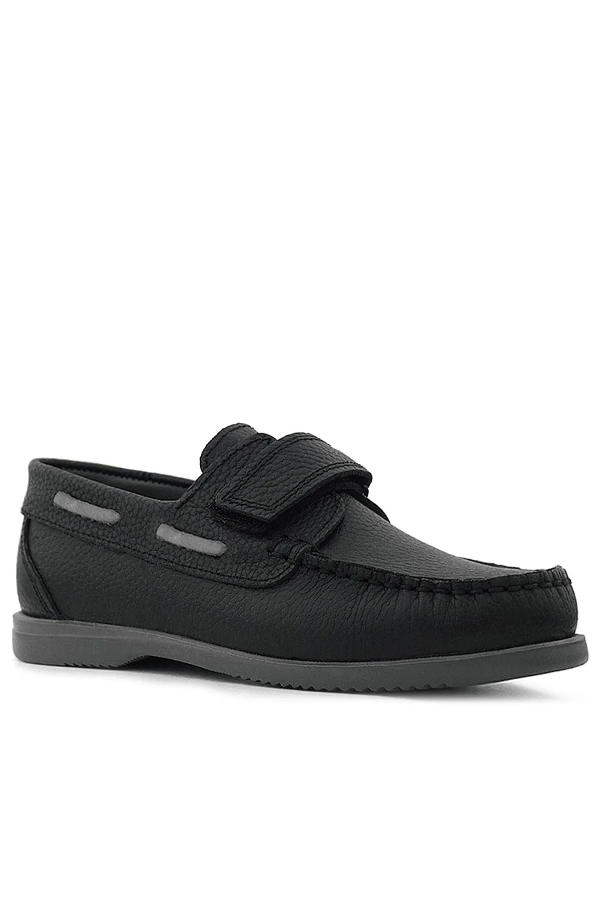 Simurg Hakiki Deri Siyah Erkek Çocuk Ayakkabı