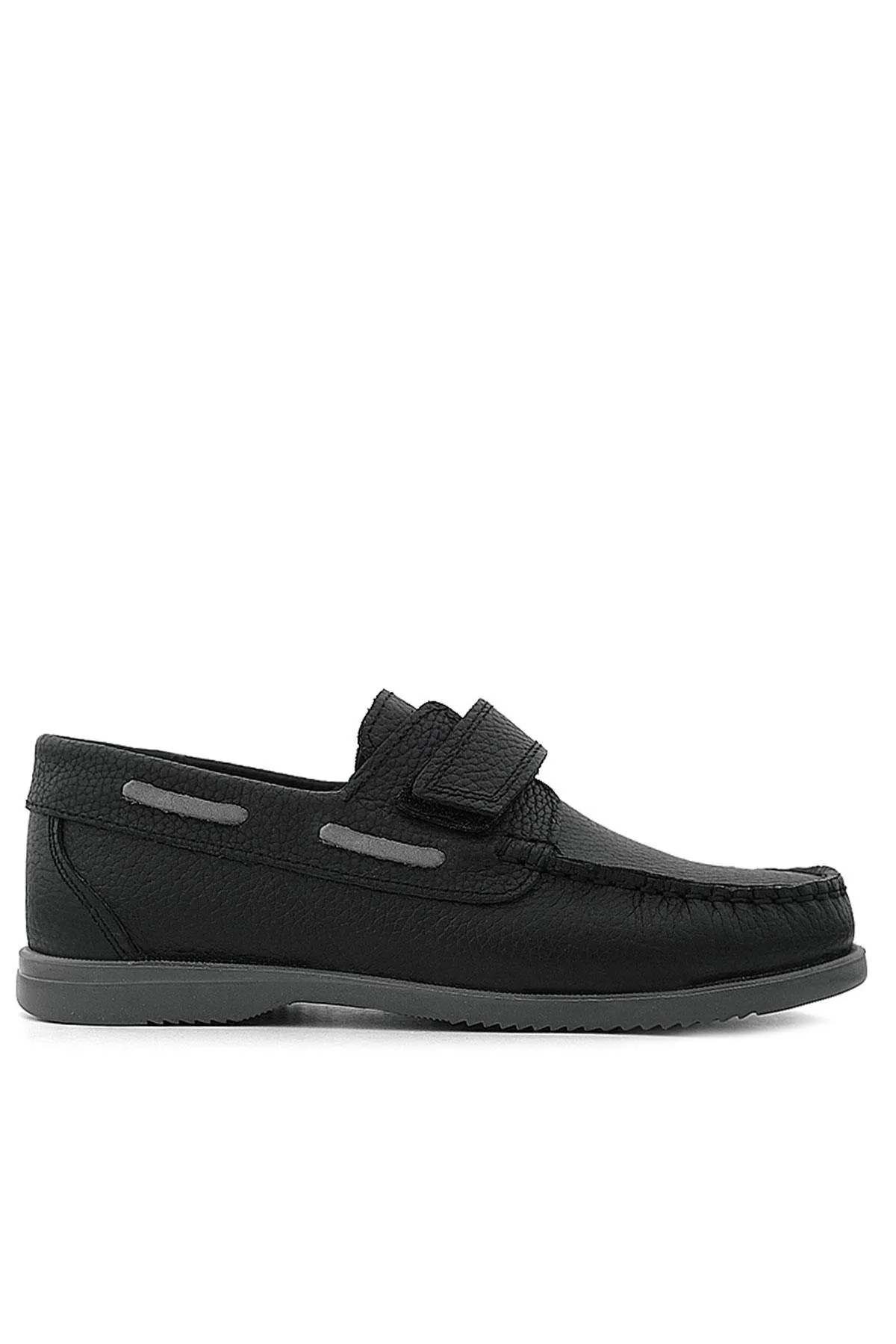Simurg Hakiki Deri Siyah Erkek Çocuk Ayakkabı