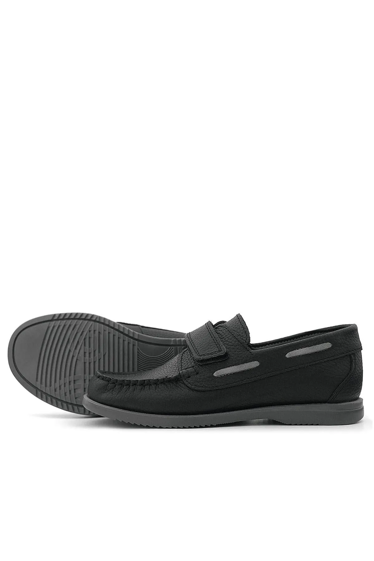 Simurg Hakiki Deri Siyah Erkek Çocuk Ayakkabı