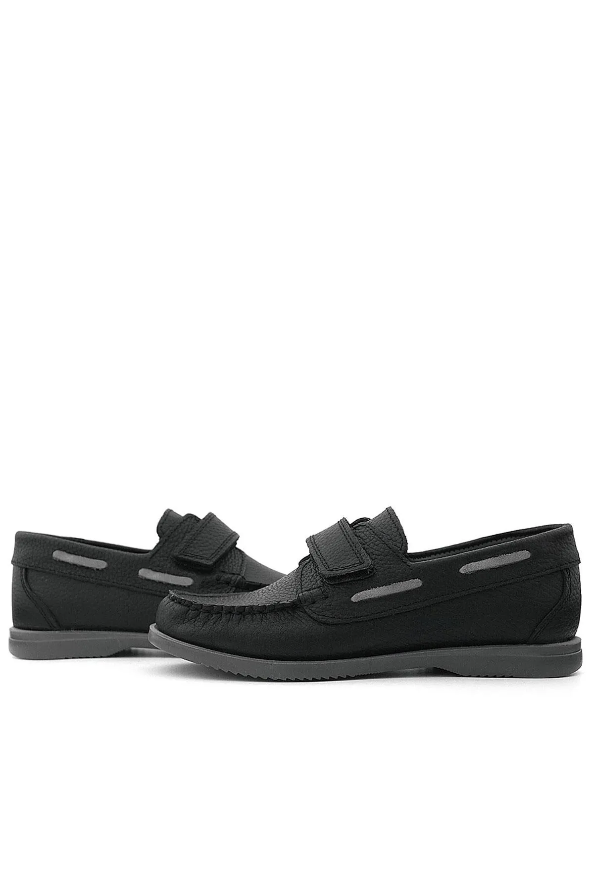 Simurg Hakiki Deri Siyah Erkek Çocuk Ayakkabı