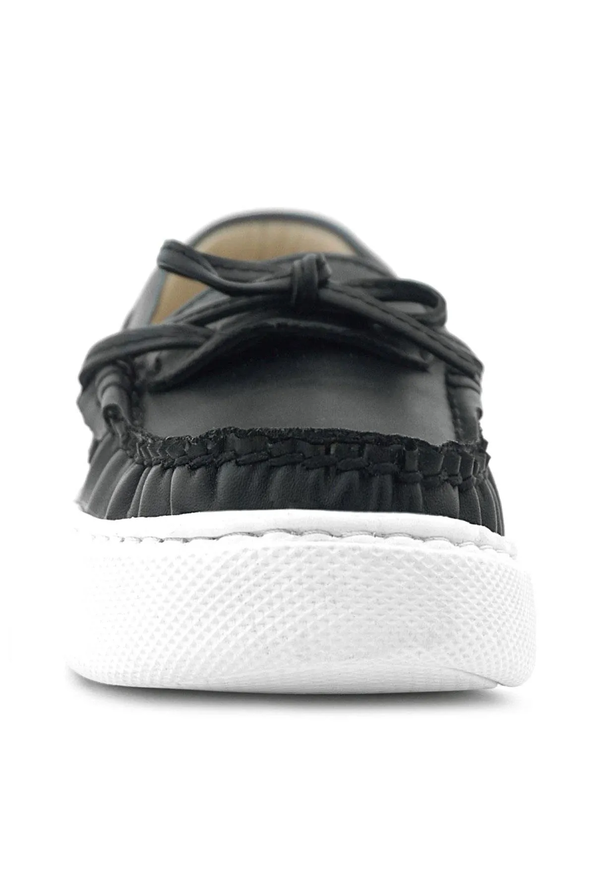 Siyah Cilt Ekstra Hafif Çocuk Makosen Ayakkabı