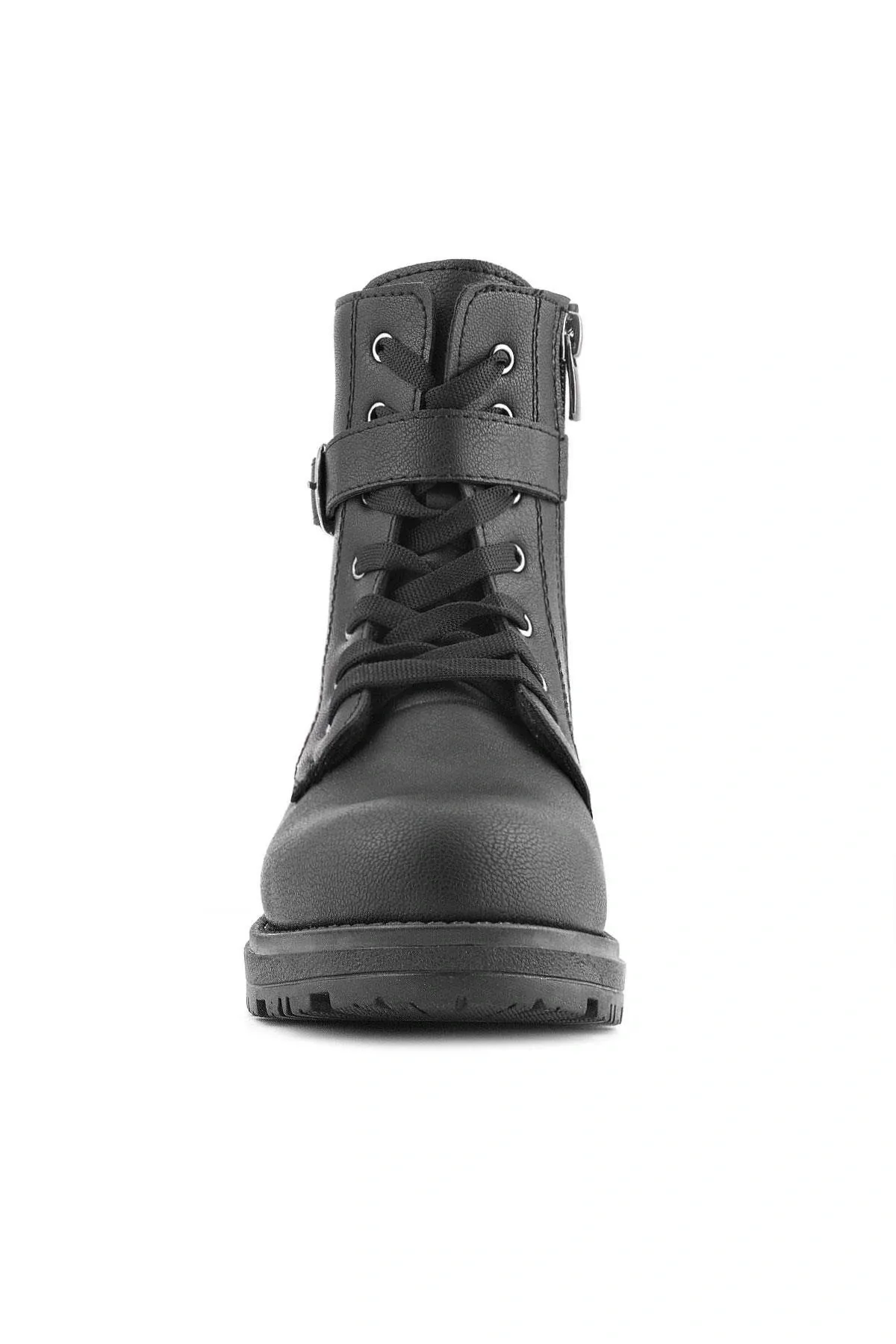 Siyah Fermuarlı Bağcıklı Kışlık Kız Çocuk Bot