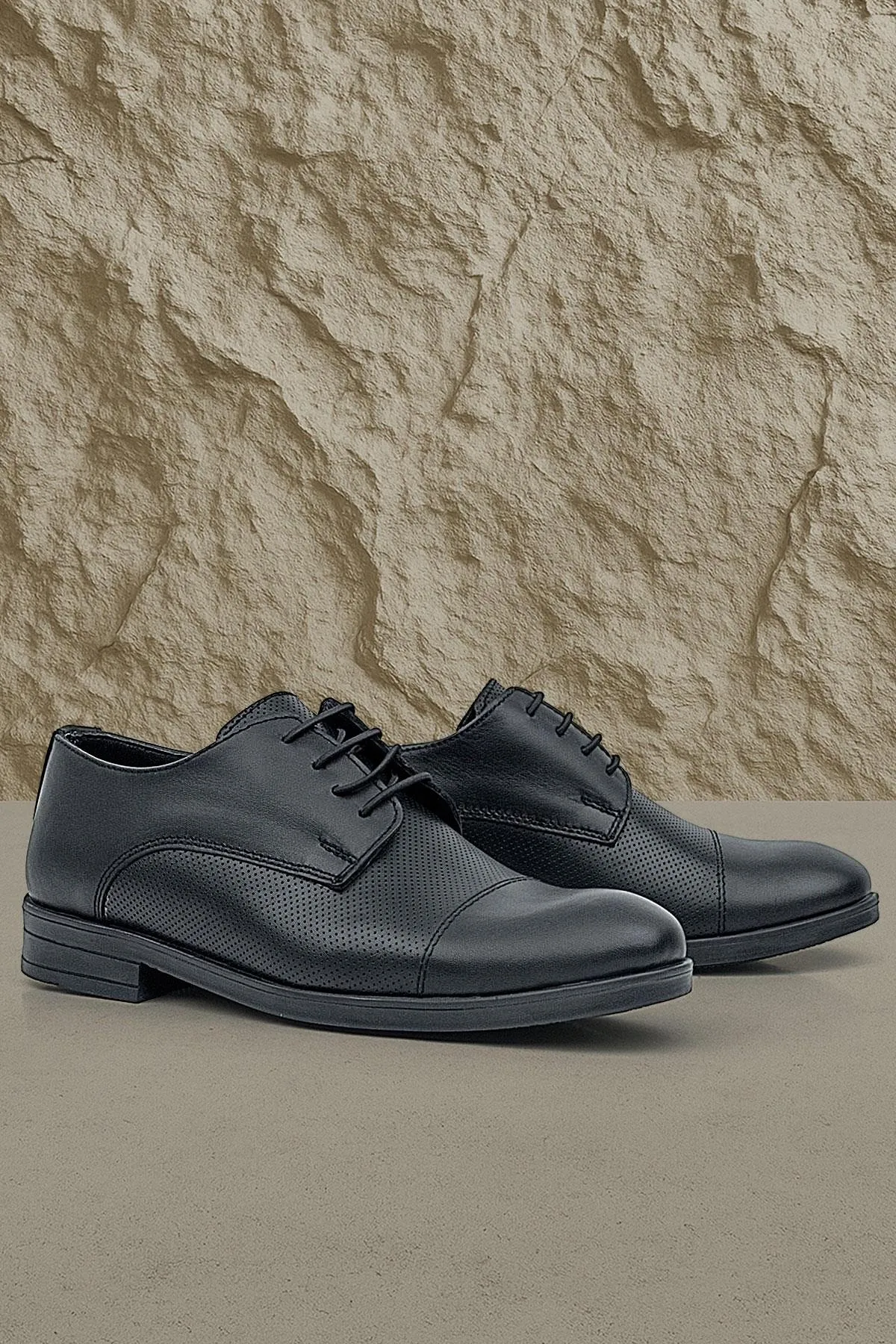 Siyah Mat Bağcıklı Oxford Çocuk Klasik Ayakkabı
