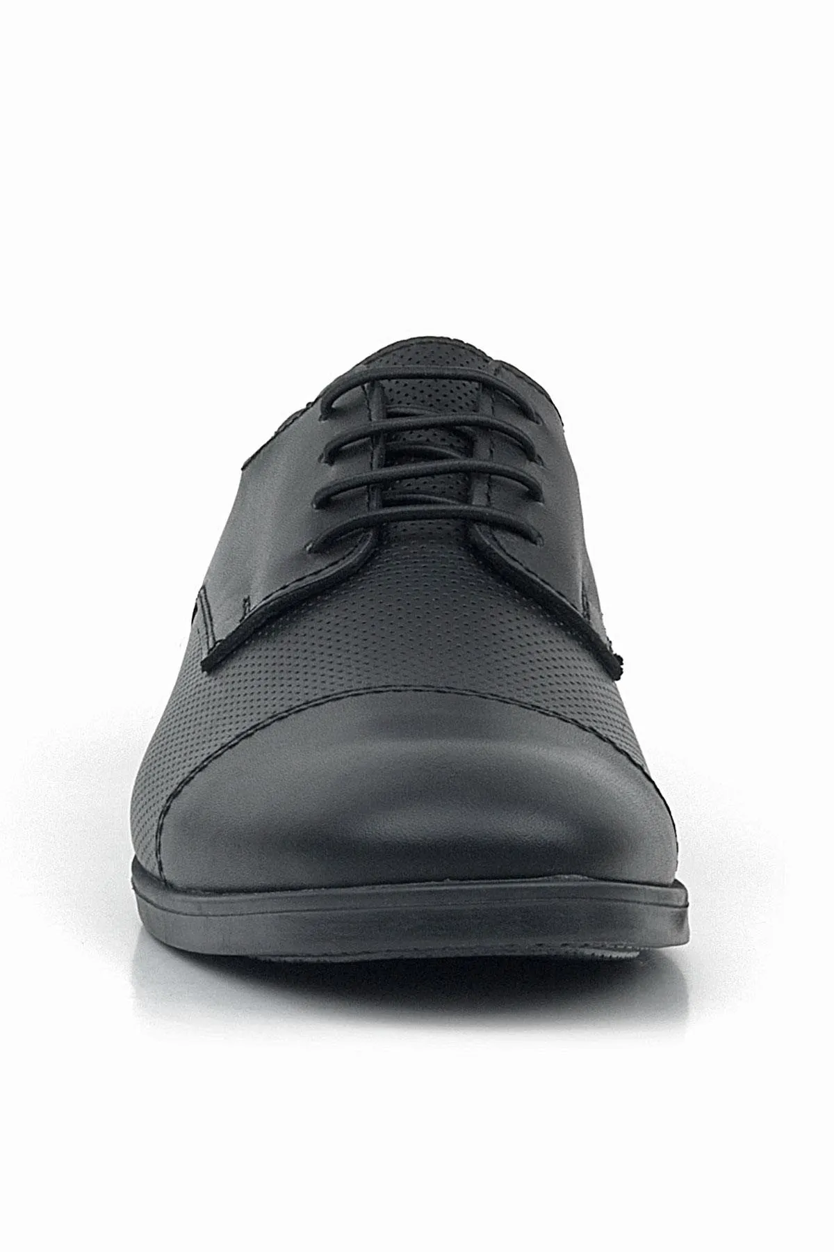 Siyah Mat Bağcıklı Oxford Çocuk Klasik Ayakkabı