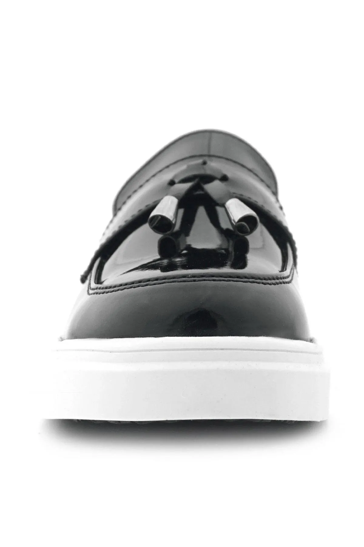 Siyah Rugan Tokalı Çocuk Klasik Ayakkabı