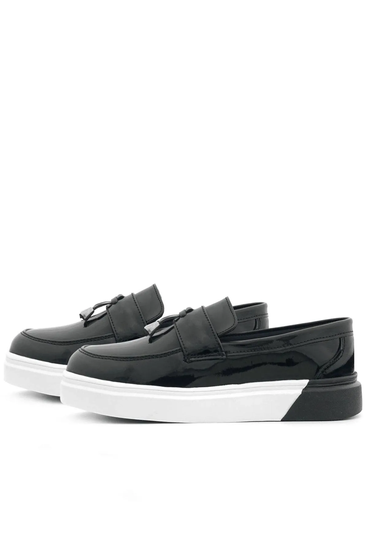 Siyah Rugan Tokalı Çocuk Klasik Ayakkabı