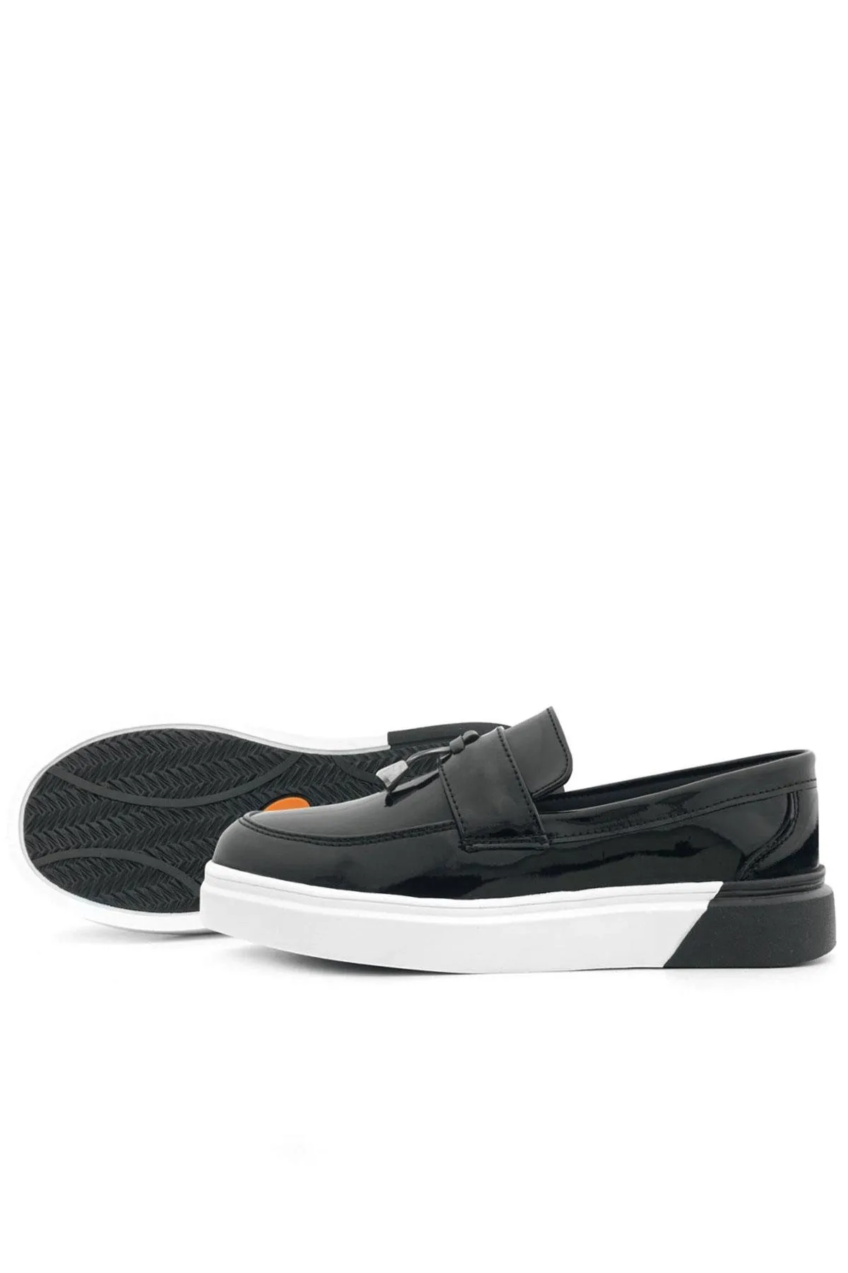 Siyah Rugan Tokalı Çocuk Klasik Ayakkabı