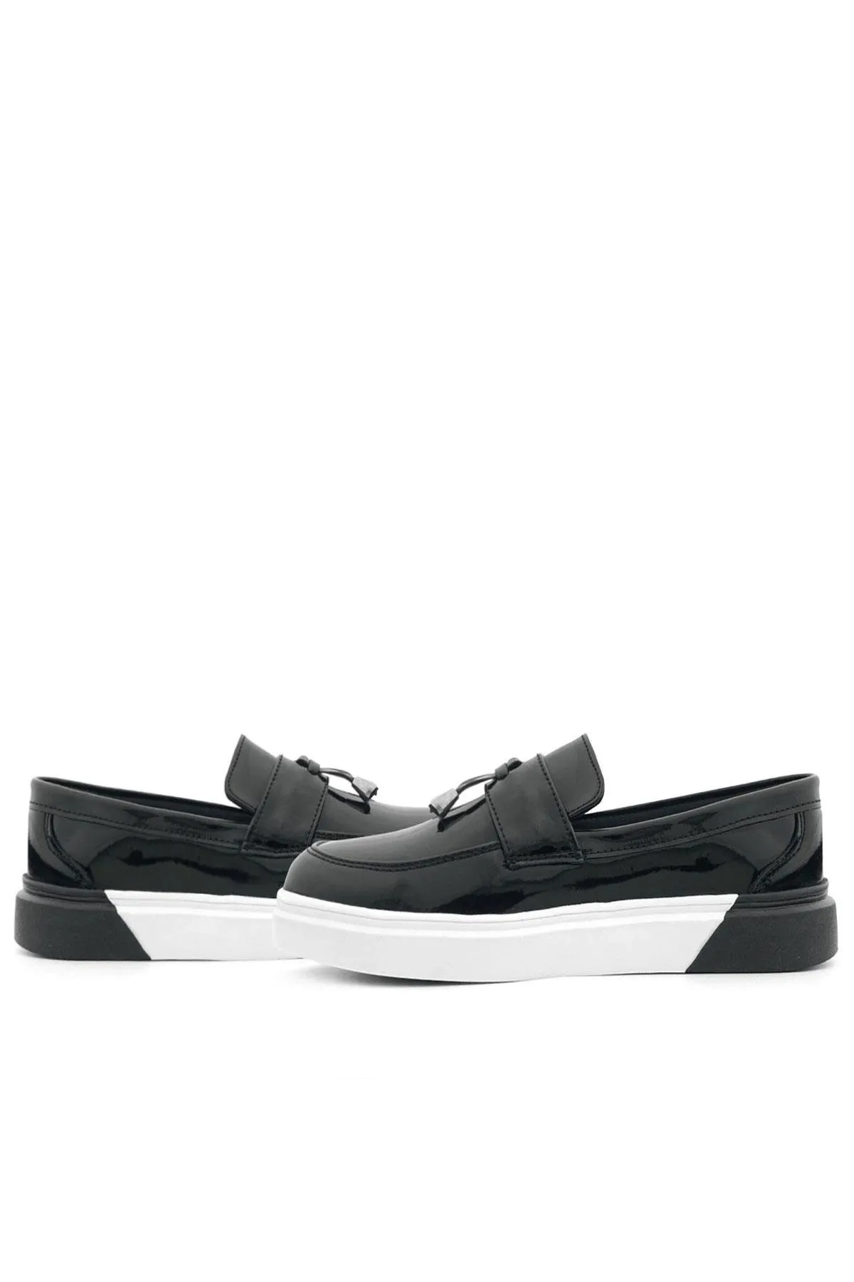 Siyah Rugan Tokalı Çocuk Klasik Ayakkabı