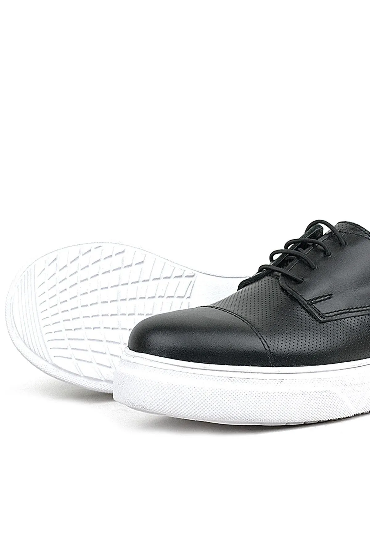 Siyah Yüksek Hafif Taban Çocuk Klasik Ayakkabı