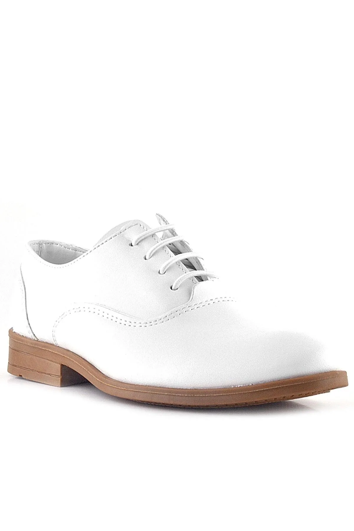Smokin Beyaz Cilt Bağcıklı Çocuk Klasik Ayakkabısı