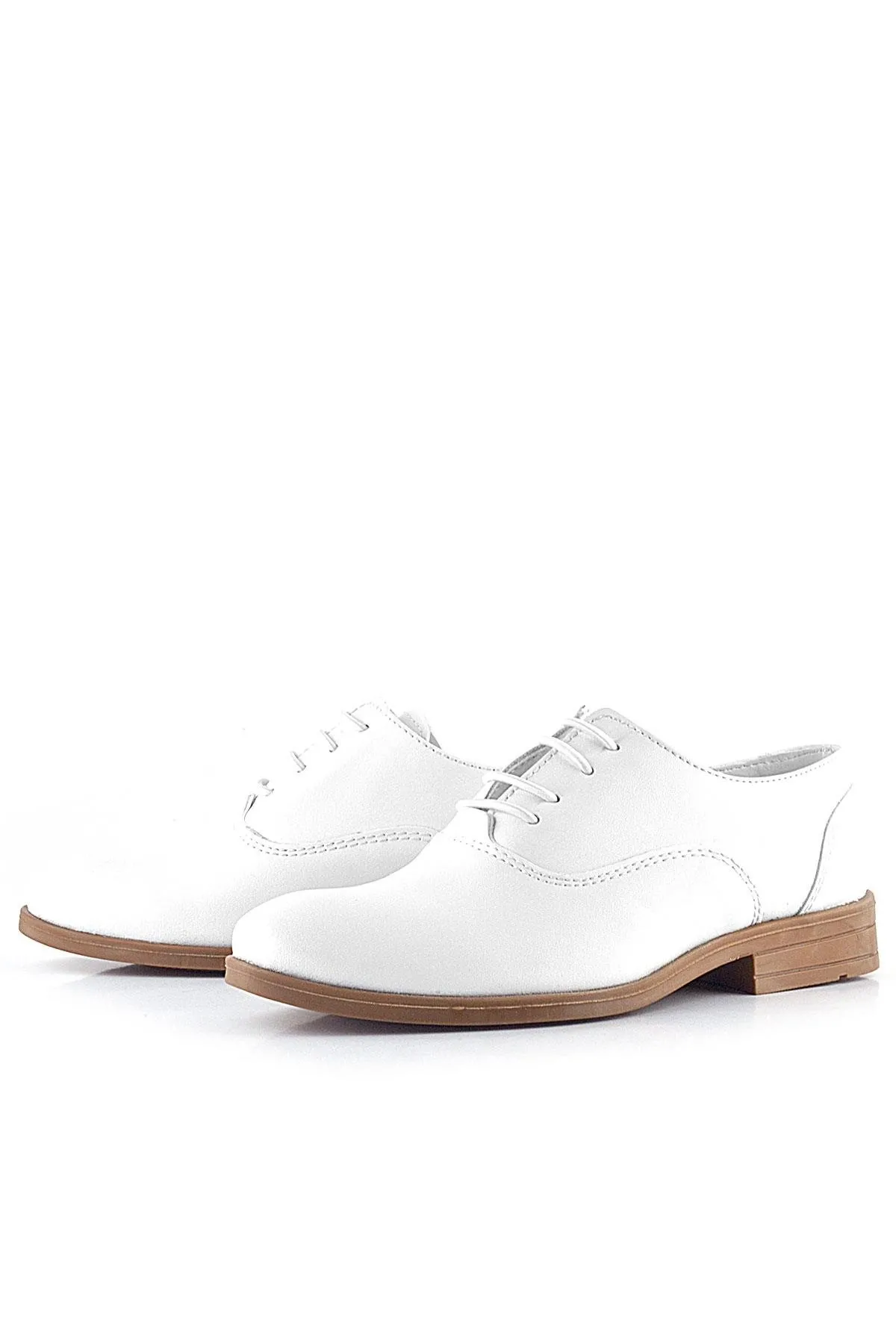 Smokin Beyaz Cilt Bağcıklı Çocuk Klasik Ayakkabısı