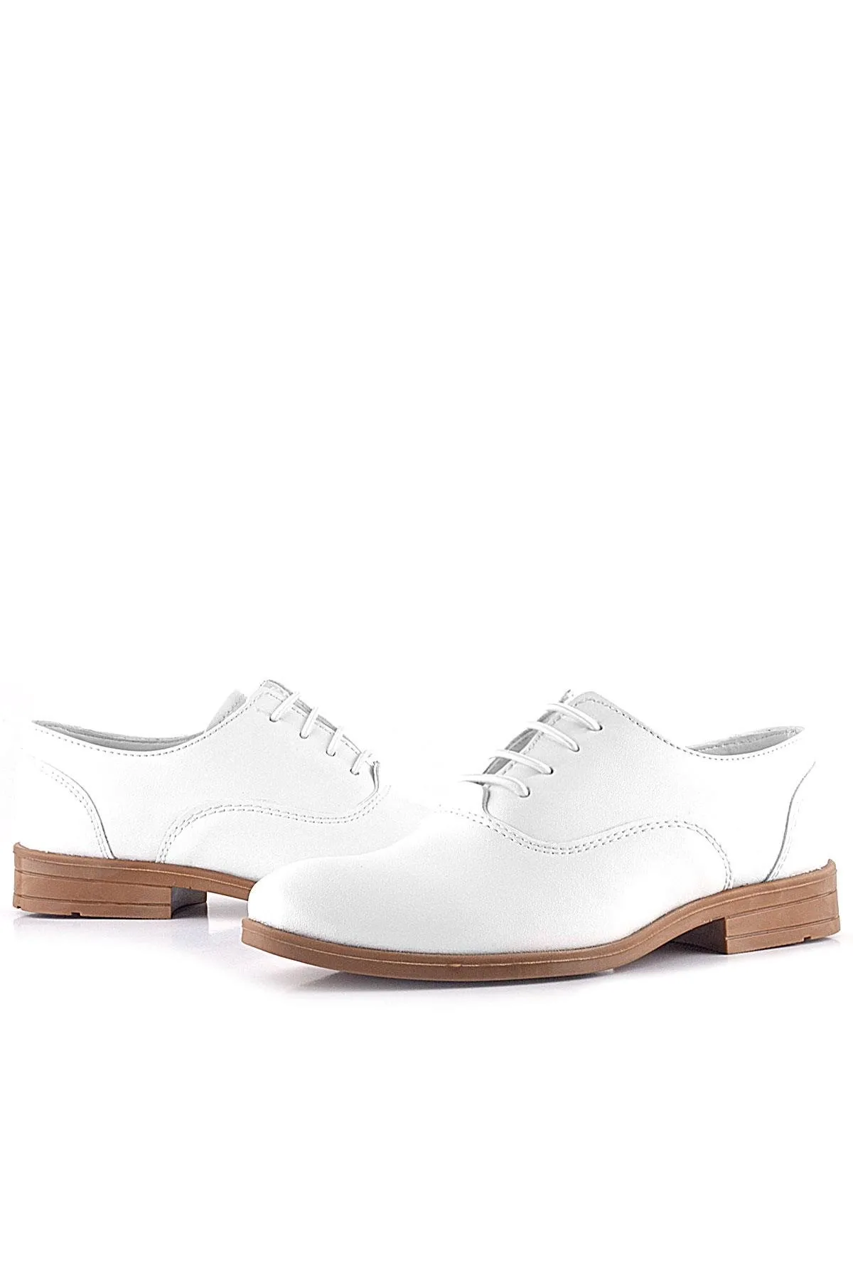 Smokin Beyaz Cilt Bağcıklı Çocuk Klasik Ayakkabısı