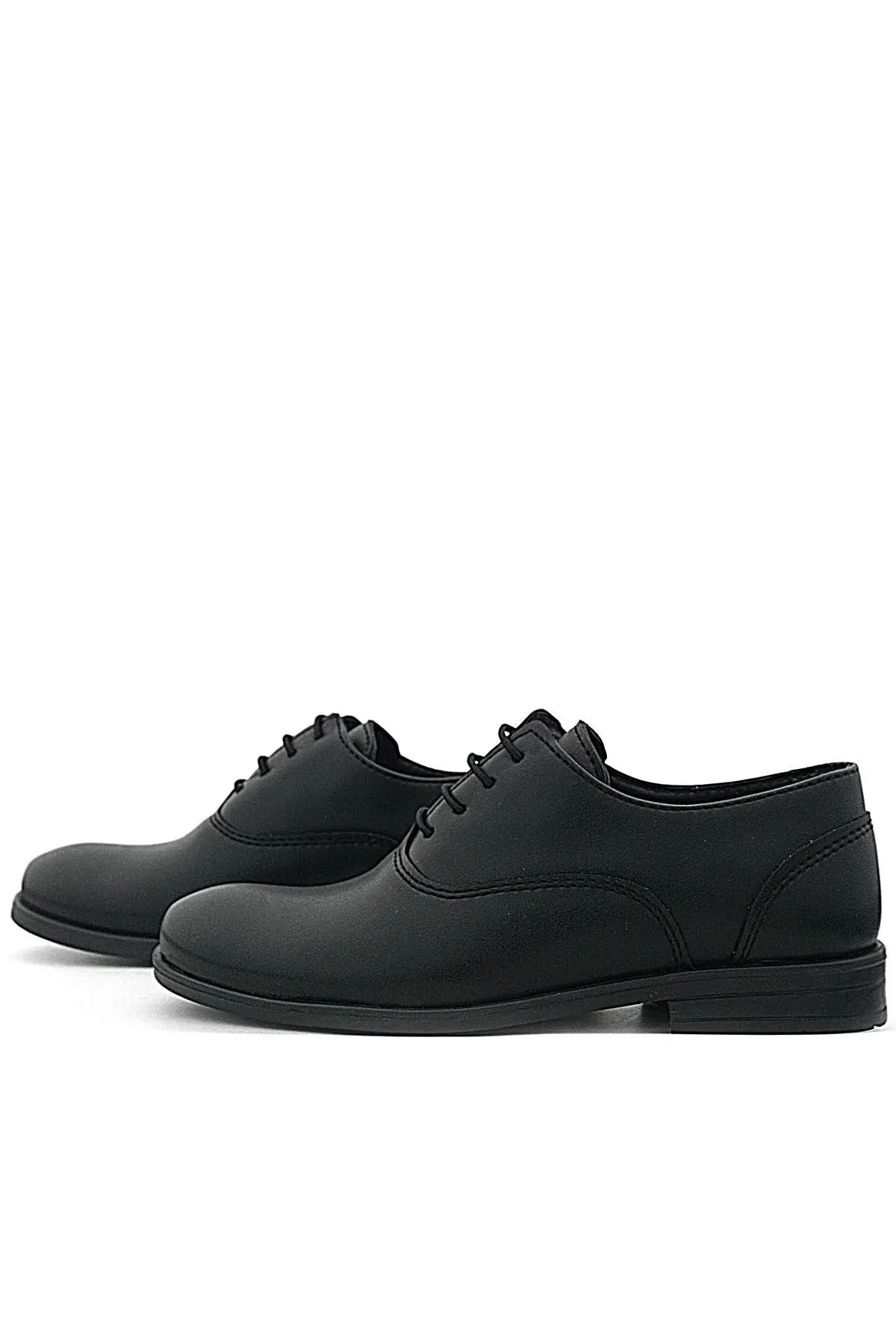 Smokin Siyah Mat Bağcıklı Çocuk Klasik Ayakkabısı