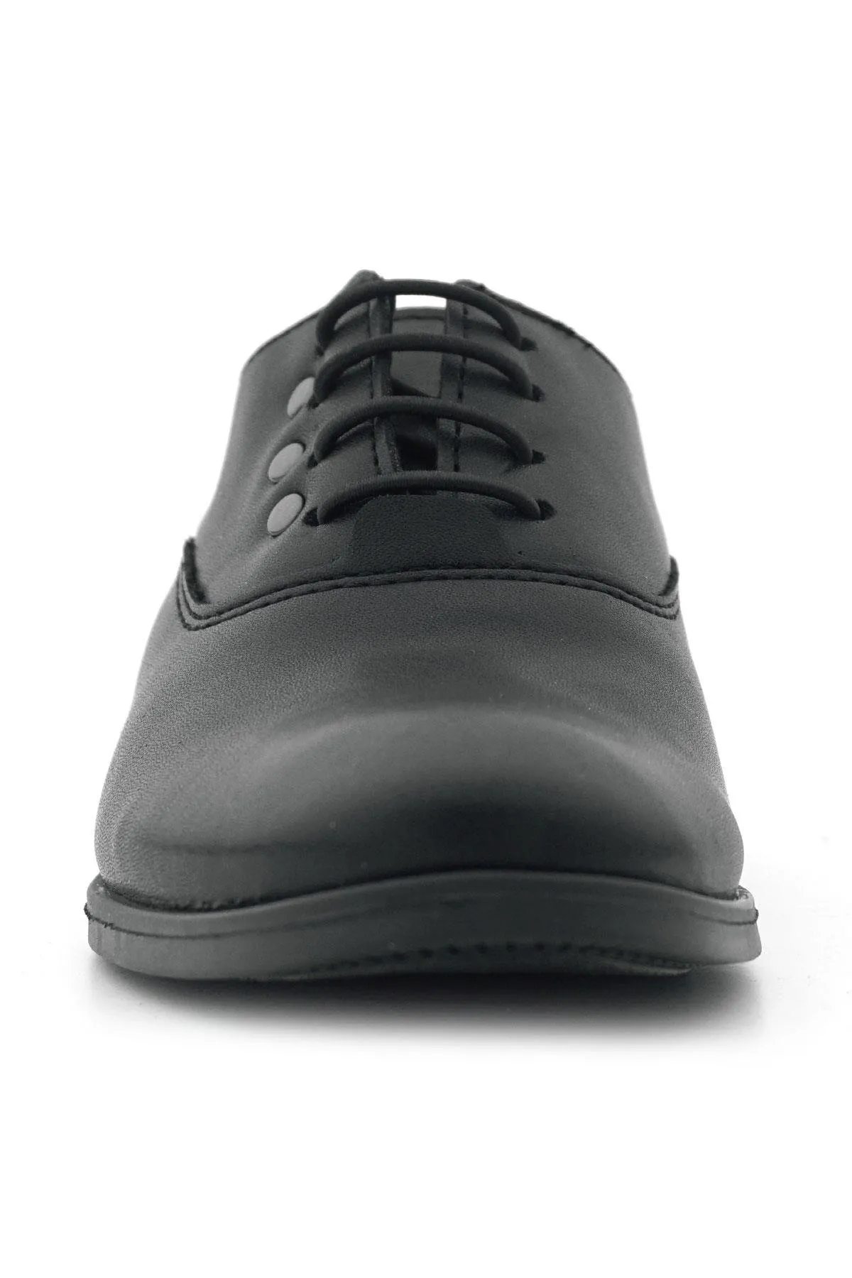 Smokin Siyah Mat Bağcıklı Metal Detaylı Çocuk Klasik Ayakkabısı