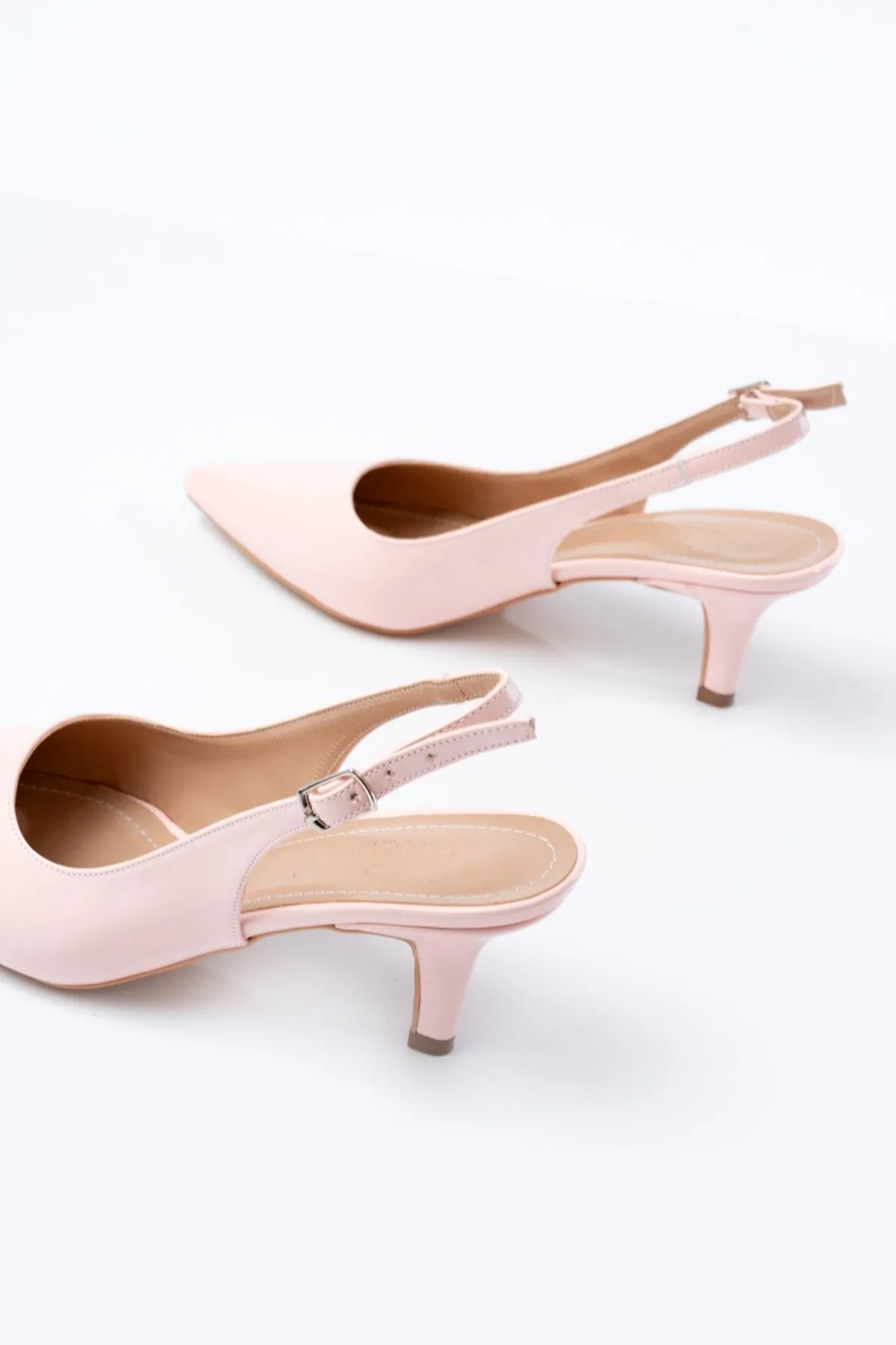 St-1152 Pembe Rugan Günlük 7 Cm Topuklu Kadın Ayakkabı