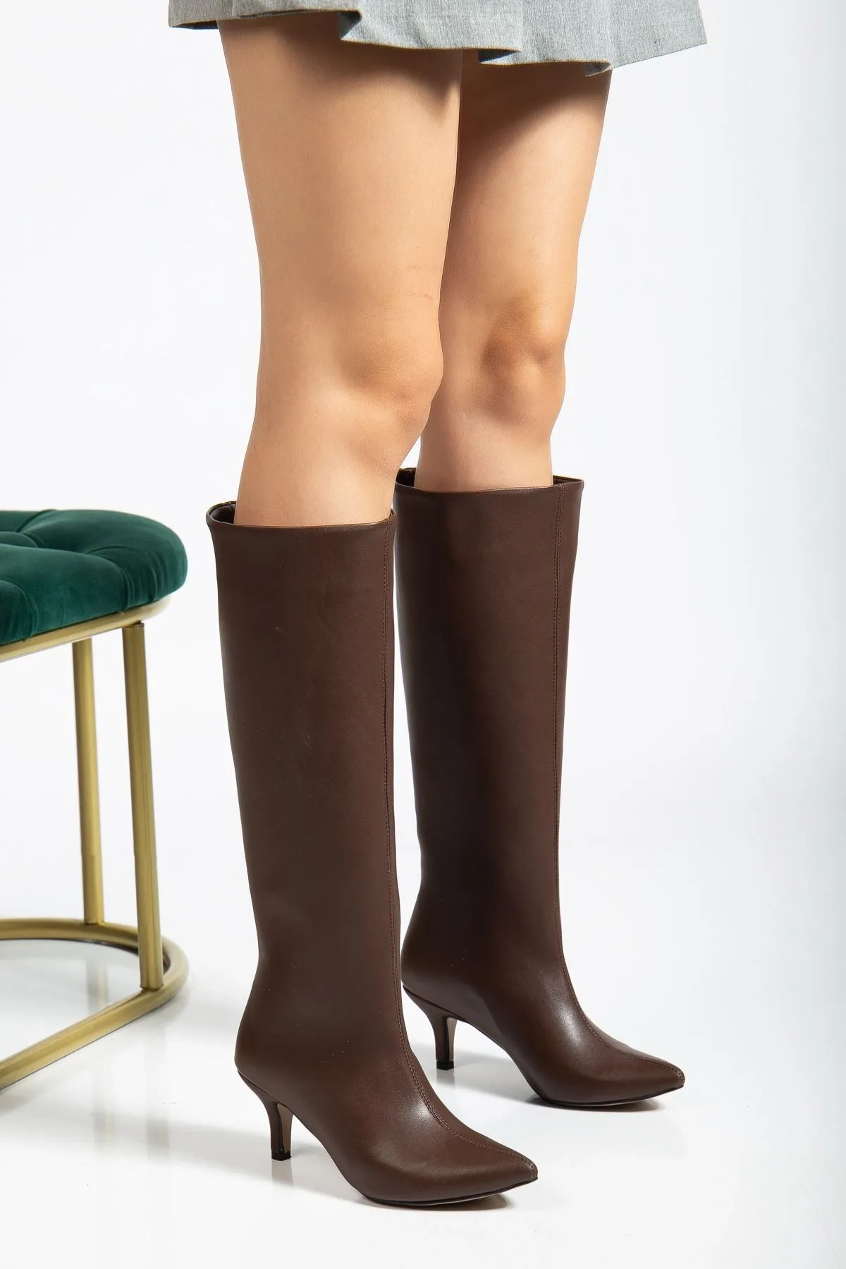 Syt-2025 Açık Kahve Günlük Kadın Çizme