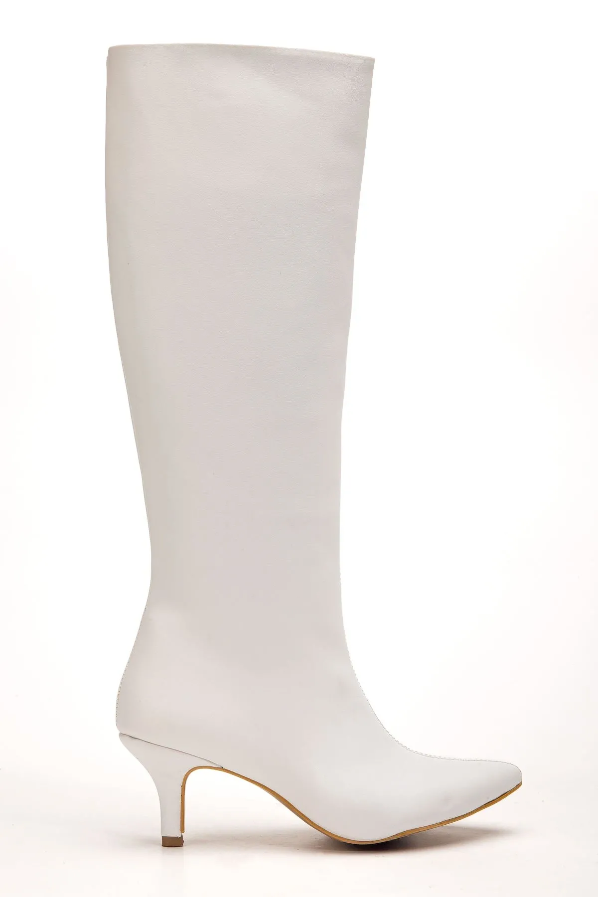 Syt-2025 Beyaz Cilt Günlük Kadın Çizme