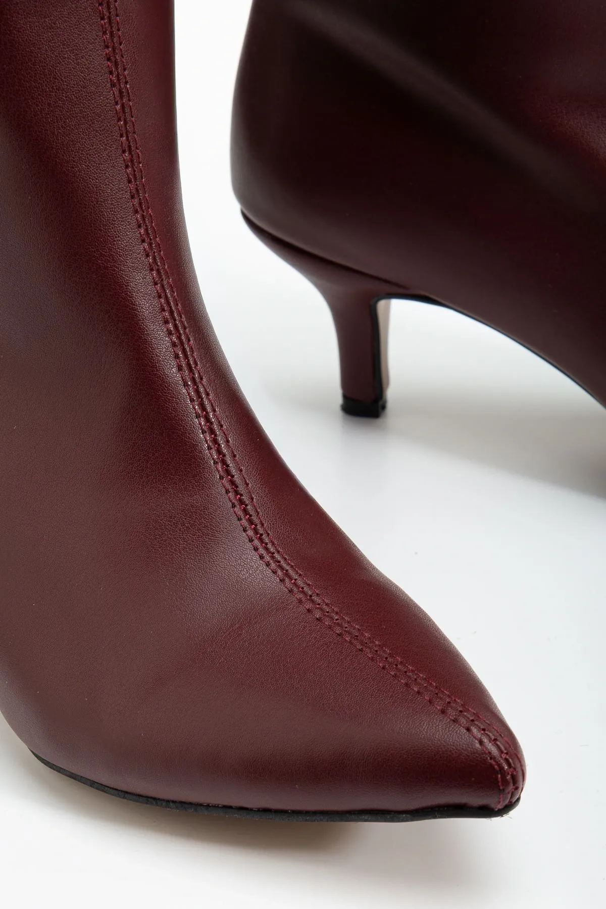 Syt-2025 Bordo Cilt  Günlük Kadın Çizme