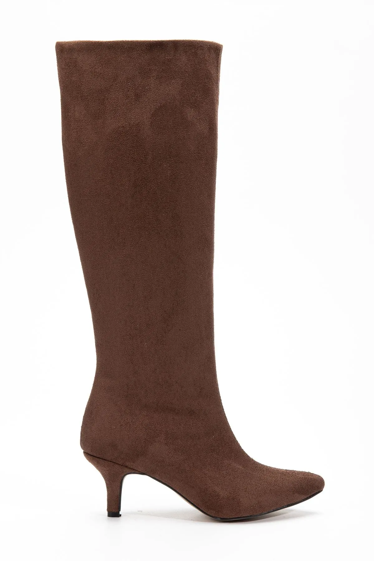 Syt-2025 Kahve Süet Günlük Kadın Çizme