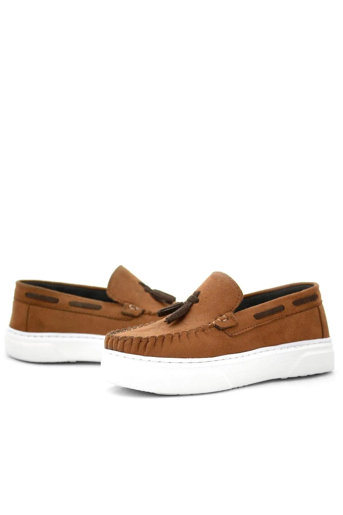 Taba Süet Erkek Çocuk Klasik Makosen Ayakkabı