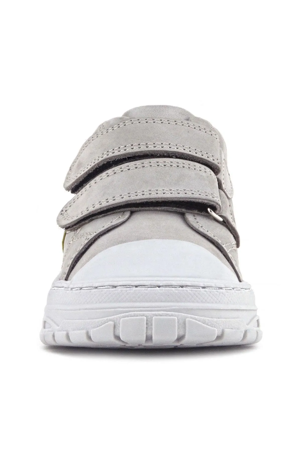 Tails Hakiki Deri Gri Sarı Cırtlı Çocuk Spor Bot